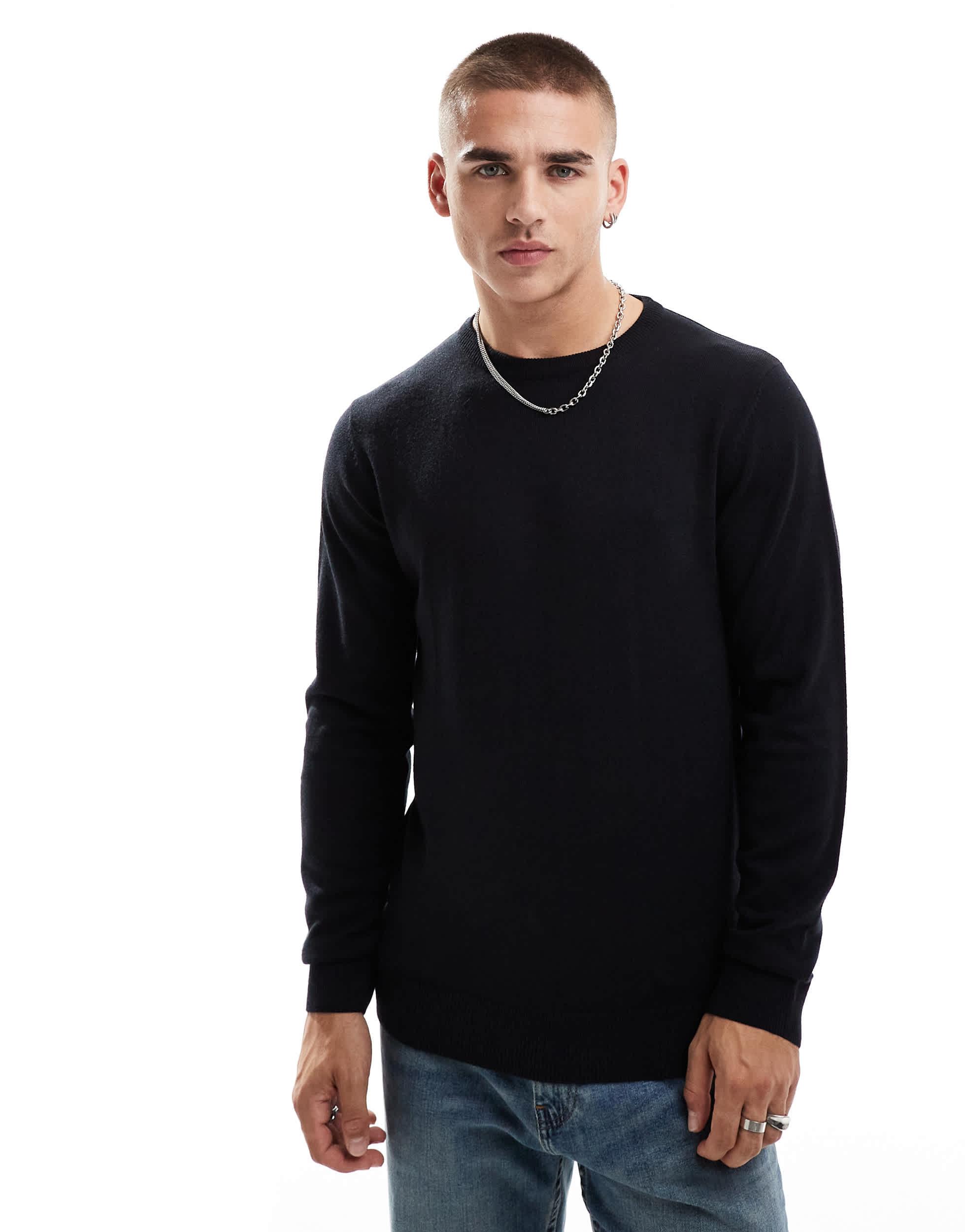 French Connection soft touch crew neck sweater in navy