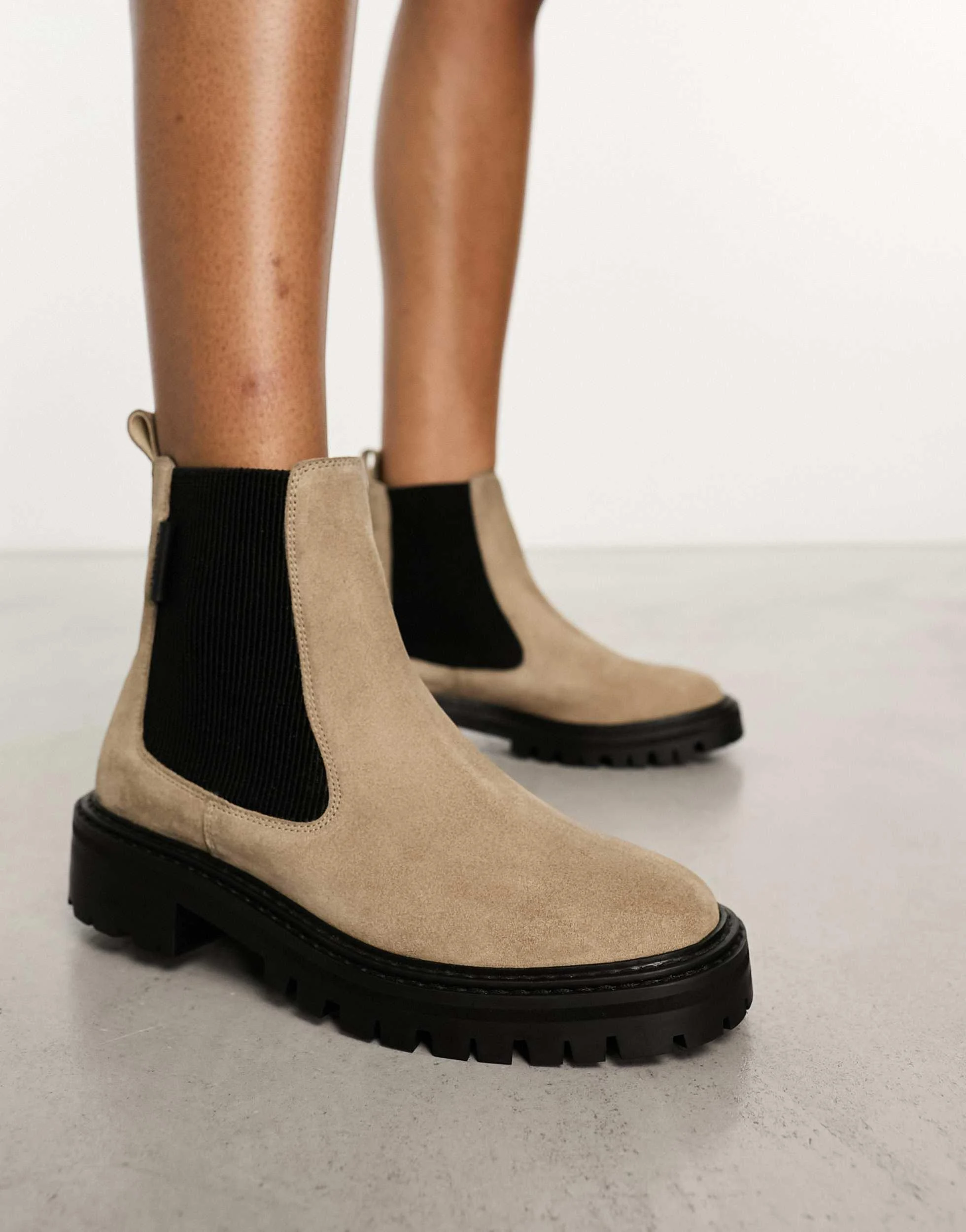 Walk London Marina chelsea boots in taupe leather