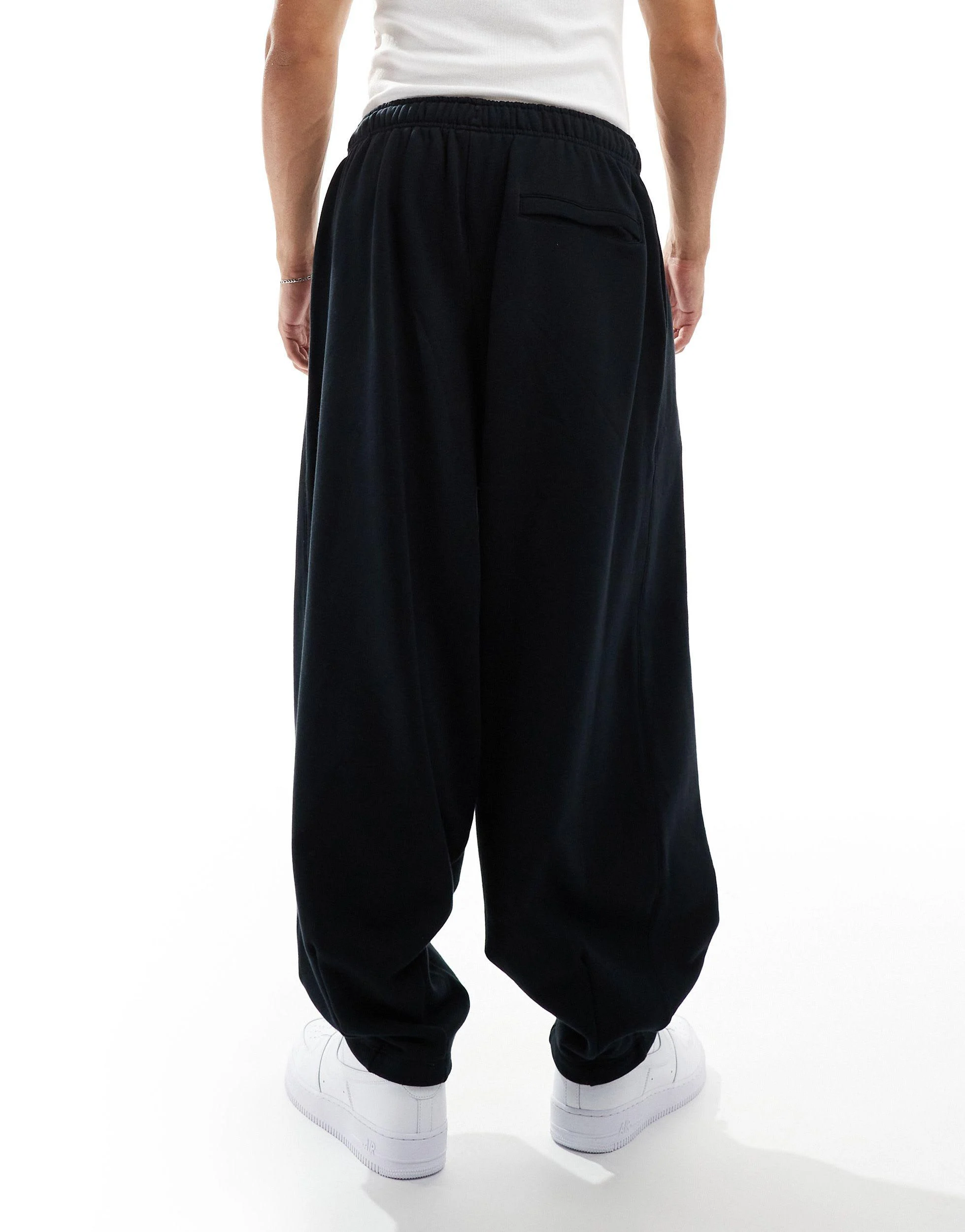 Nike Club french terry oversized joggers in black