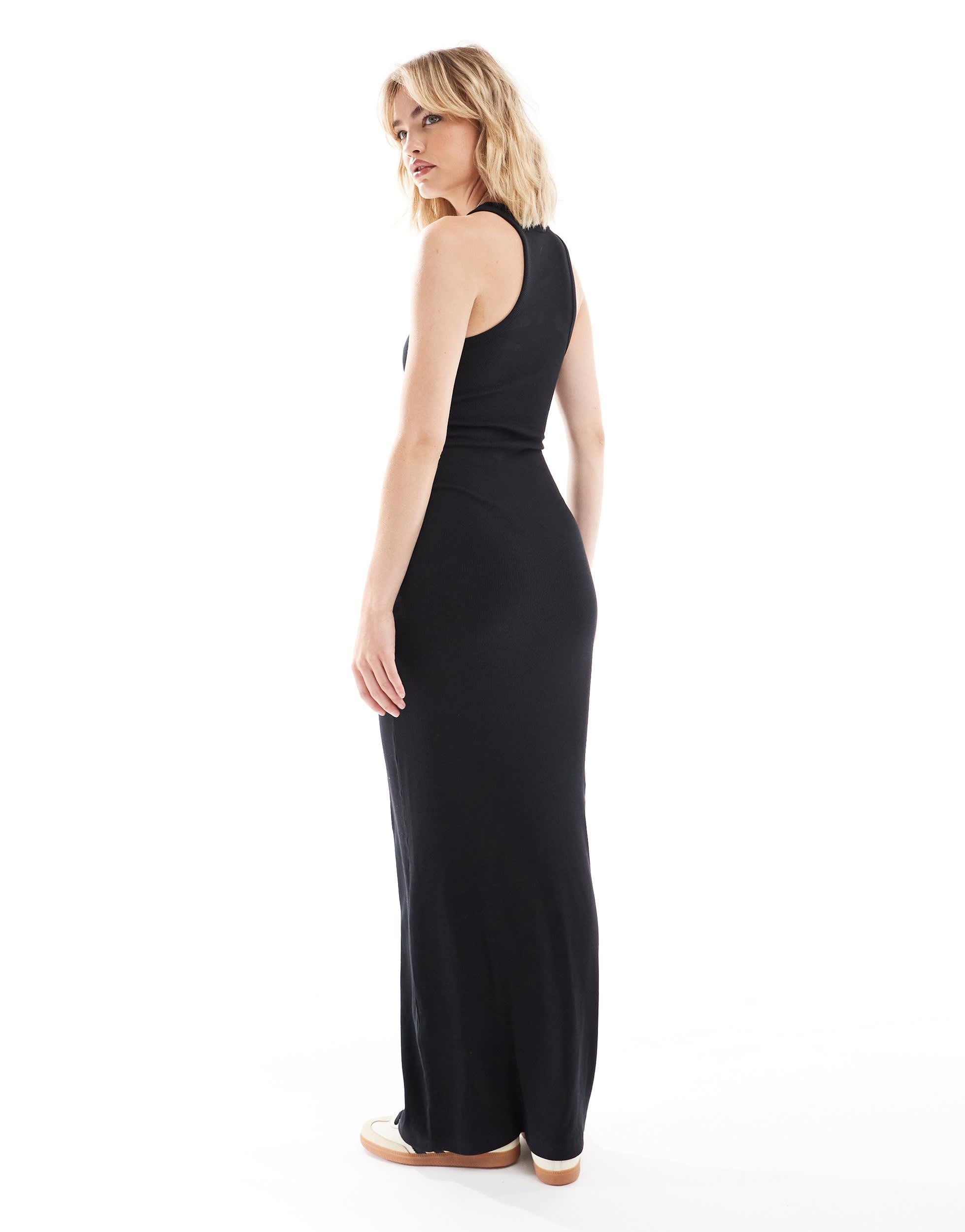 COLLUSION tank top maxi dress in black