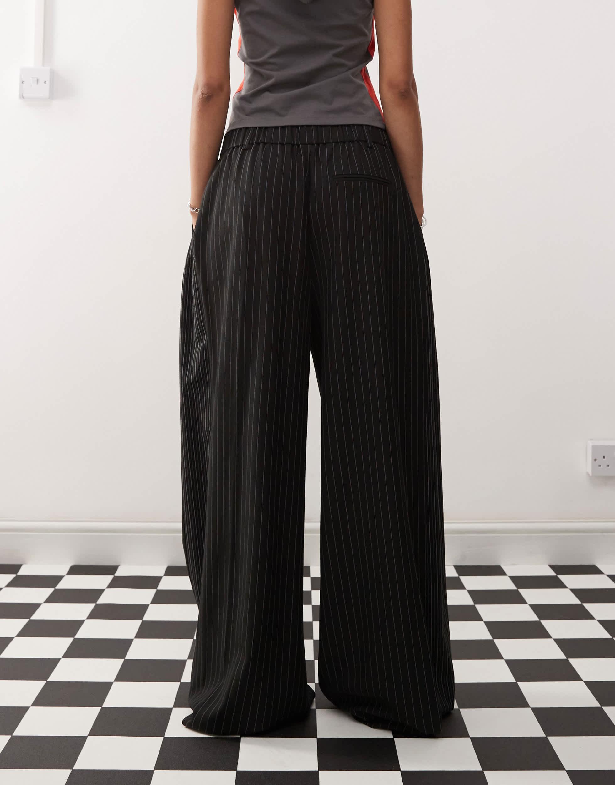 COLLUSION Unisex pants in pinstripe - part of a set