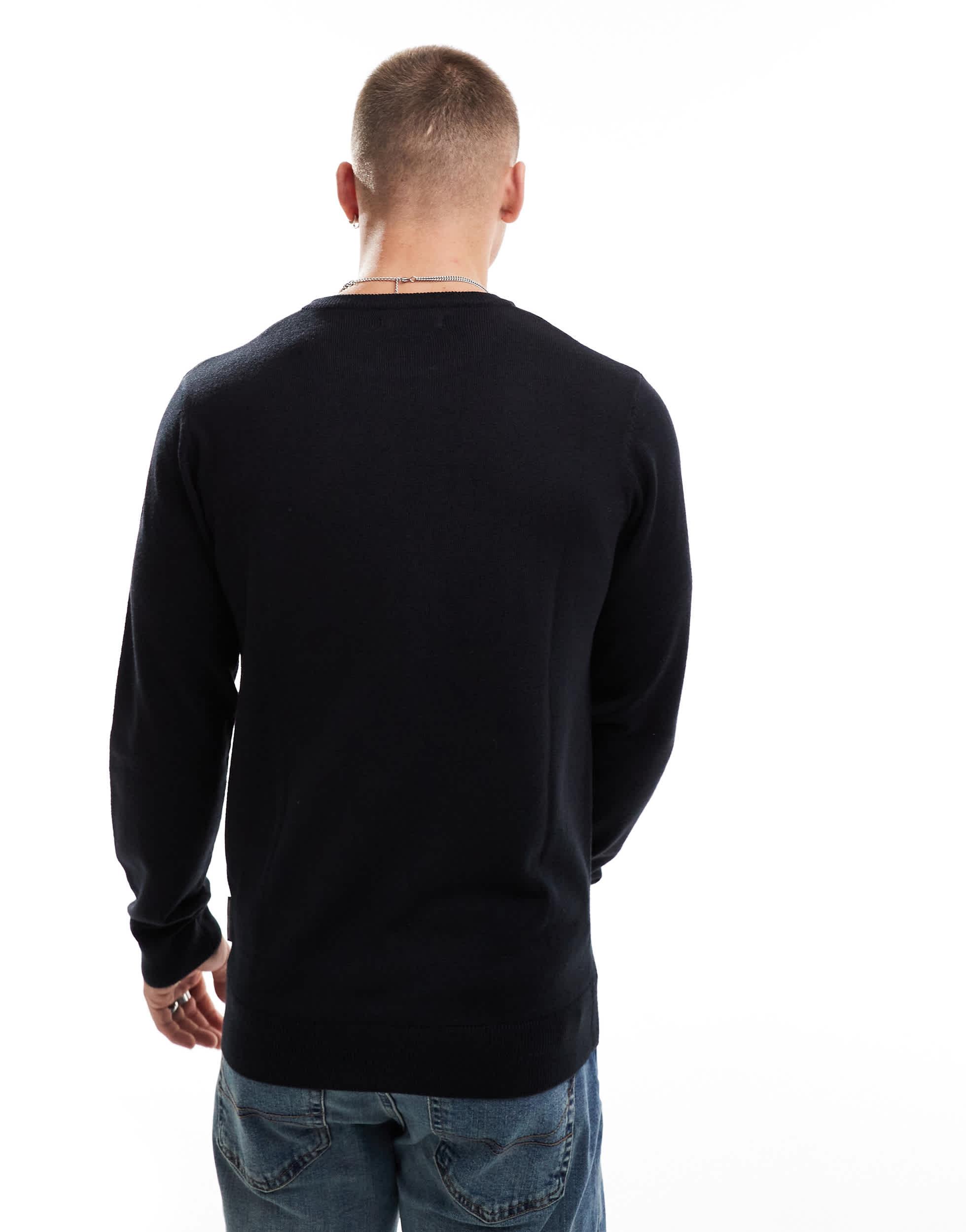 French Connection soft touch crew neck sweater in navy