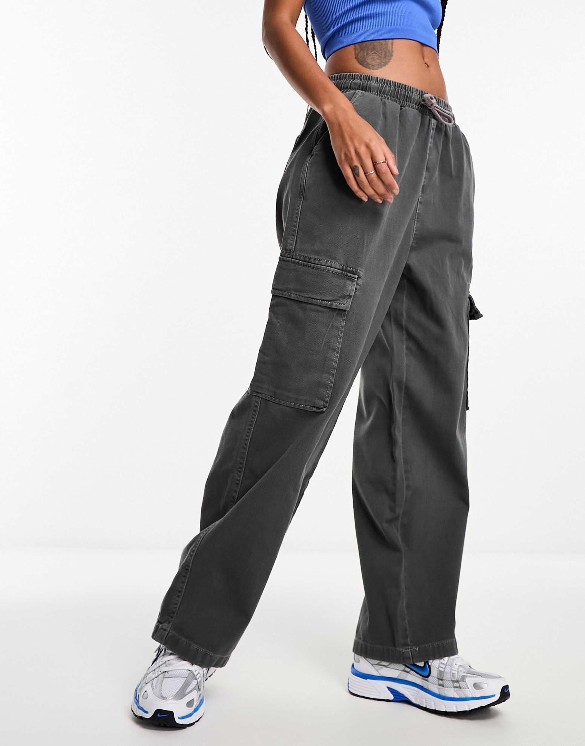 COLLUSION cargo pants in grunge gray