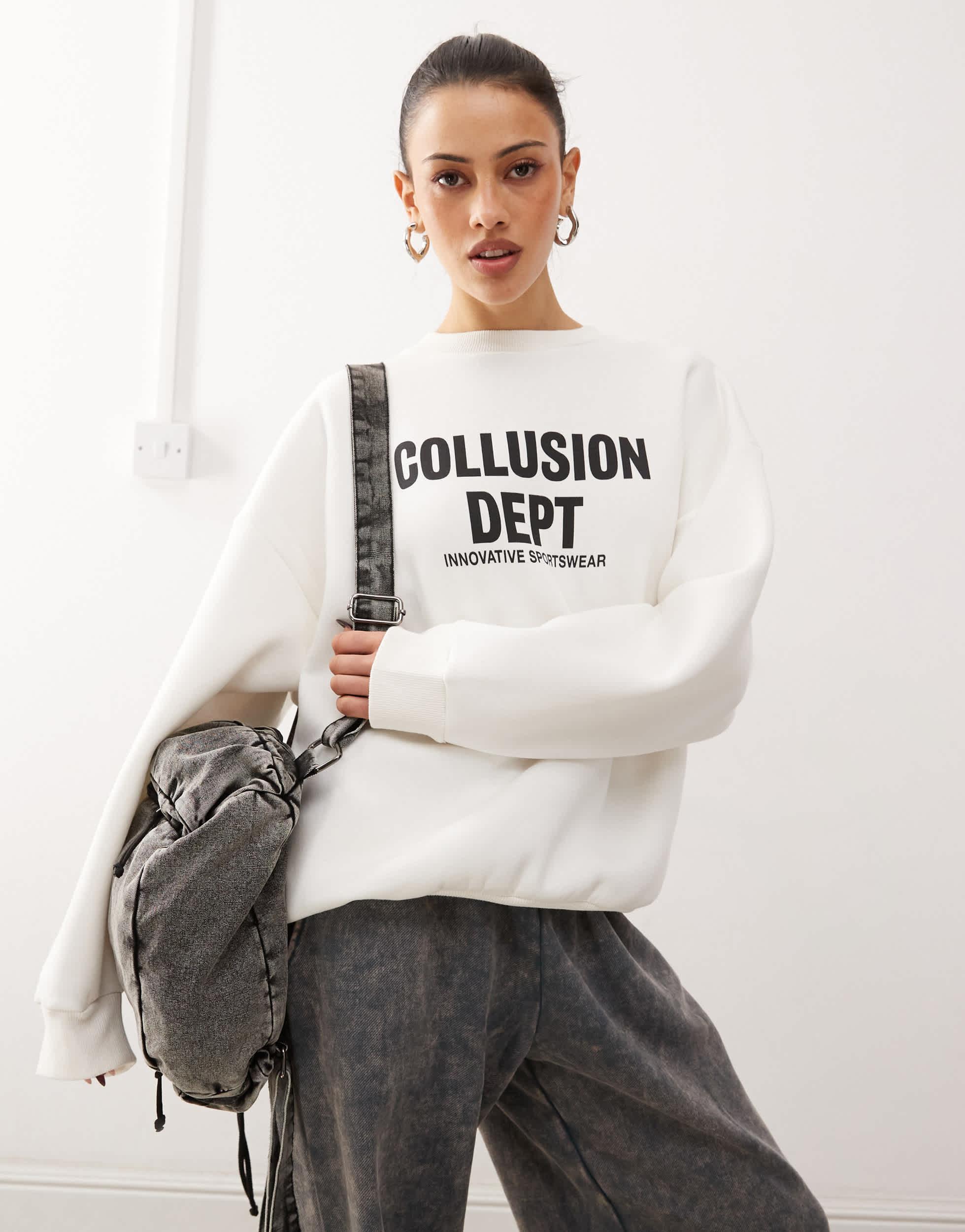 COLLUSION logo oversized sweatshirt