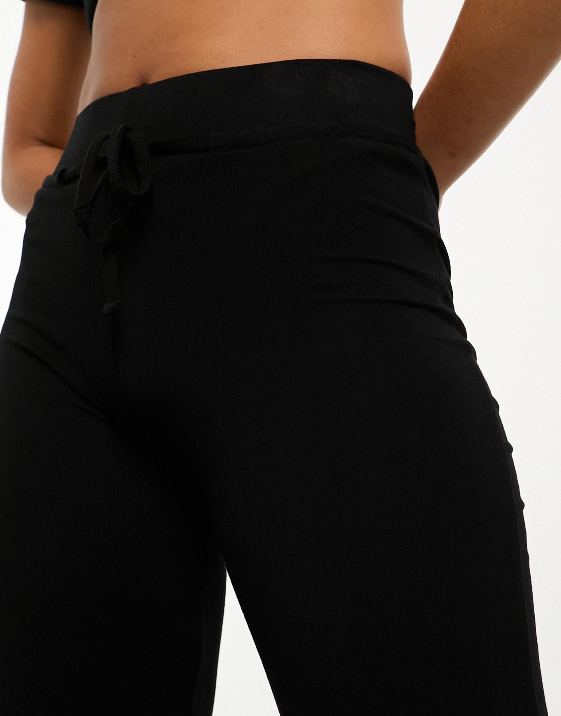 COLLUSION low rise yoga pant in black