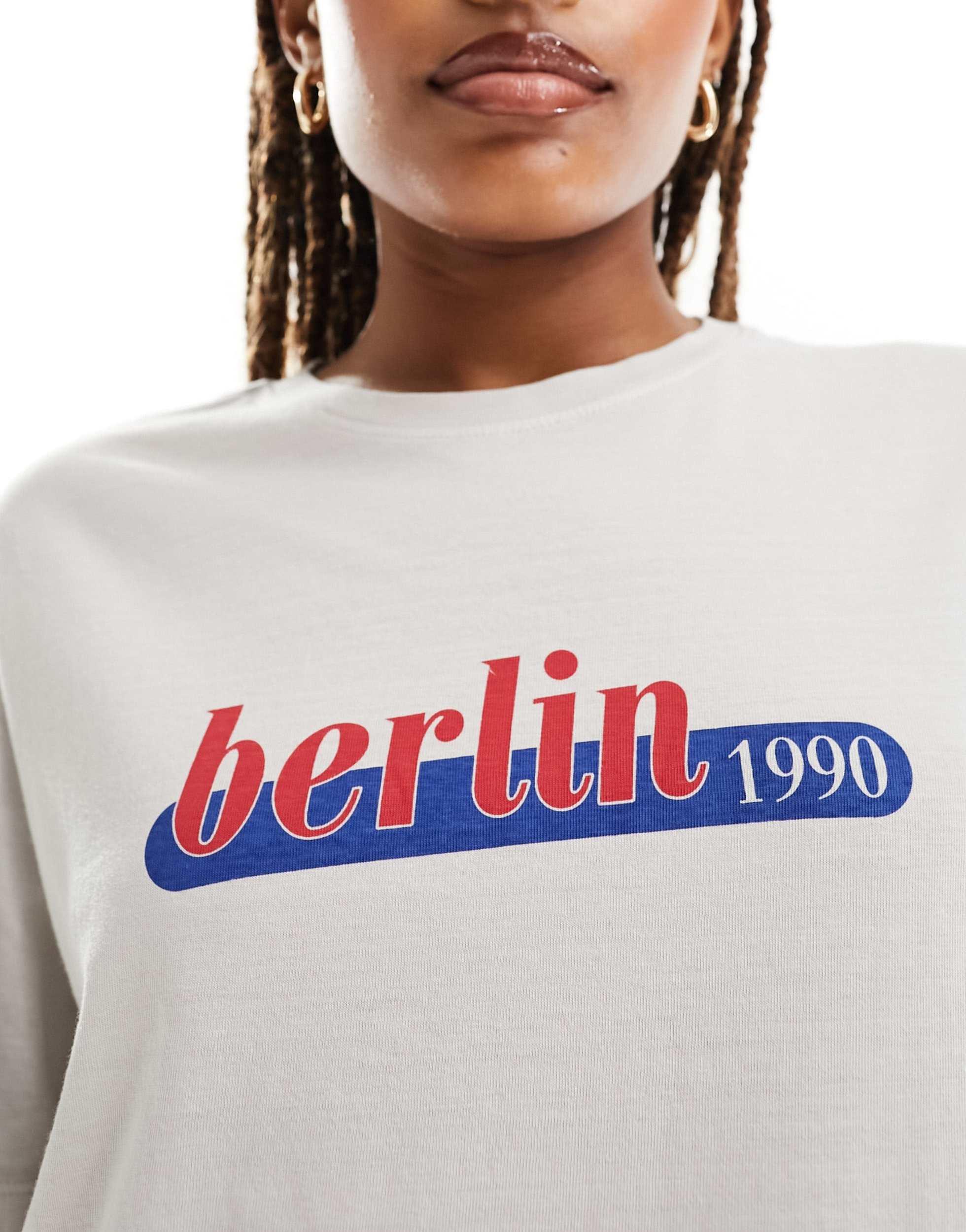 Cotton On oversized T-shirt with retro Berlin graphic