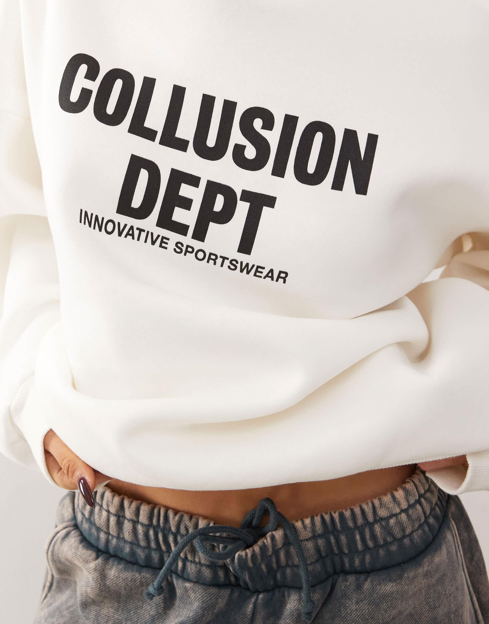 COLLUSION logo oversized sweatshirt