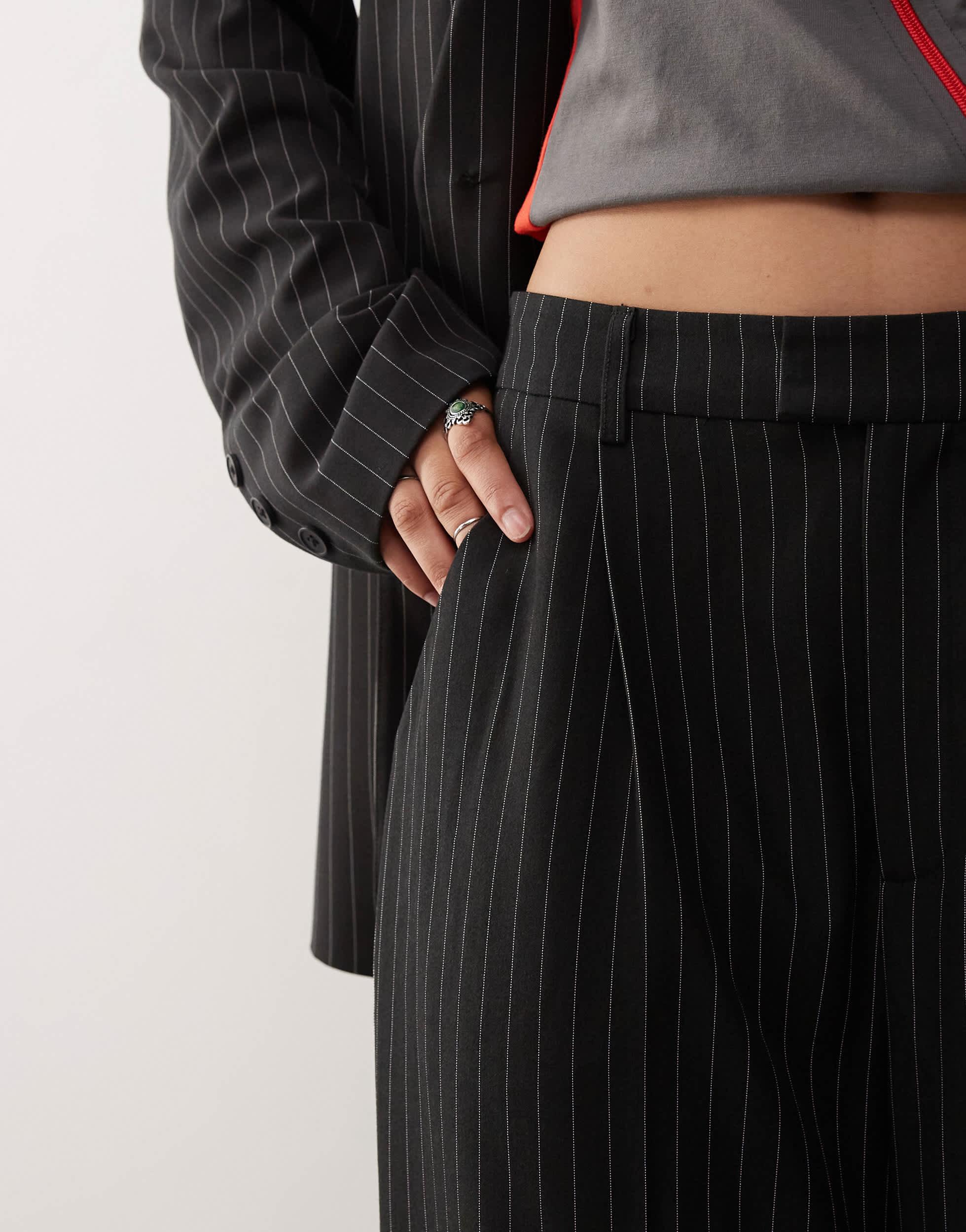 COLLUSION Unisex pants in pinstripe - part of a set