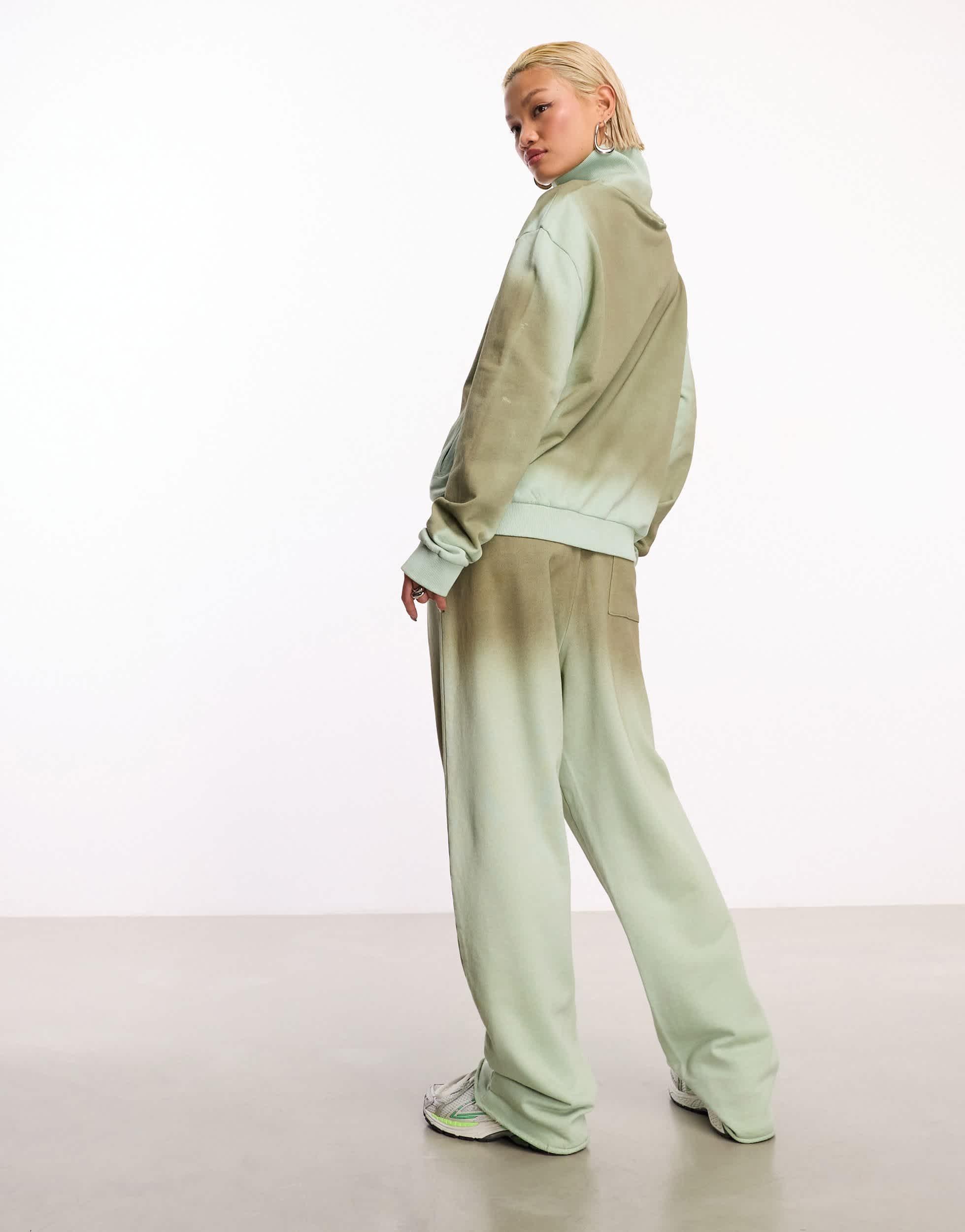 COLLUSION spray dye straight leg sweatpants in multi - part of a set