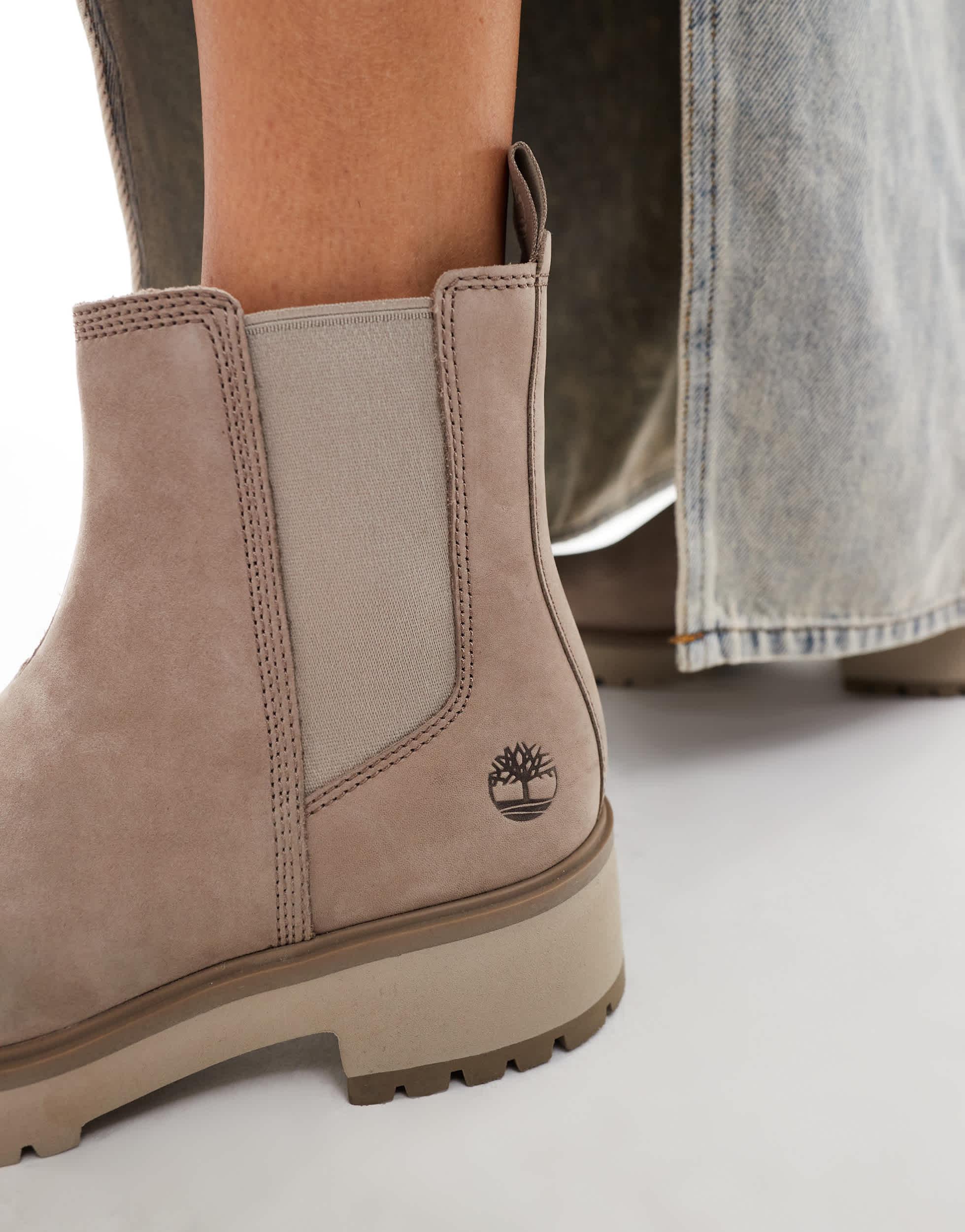 Timberland carnaby cool mid chelsea boot in taupe gray