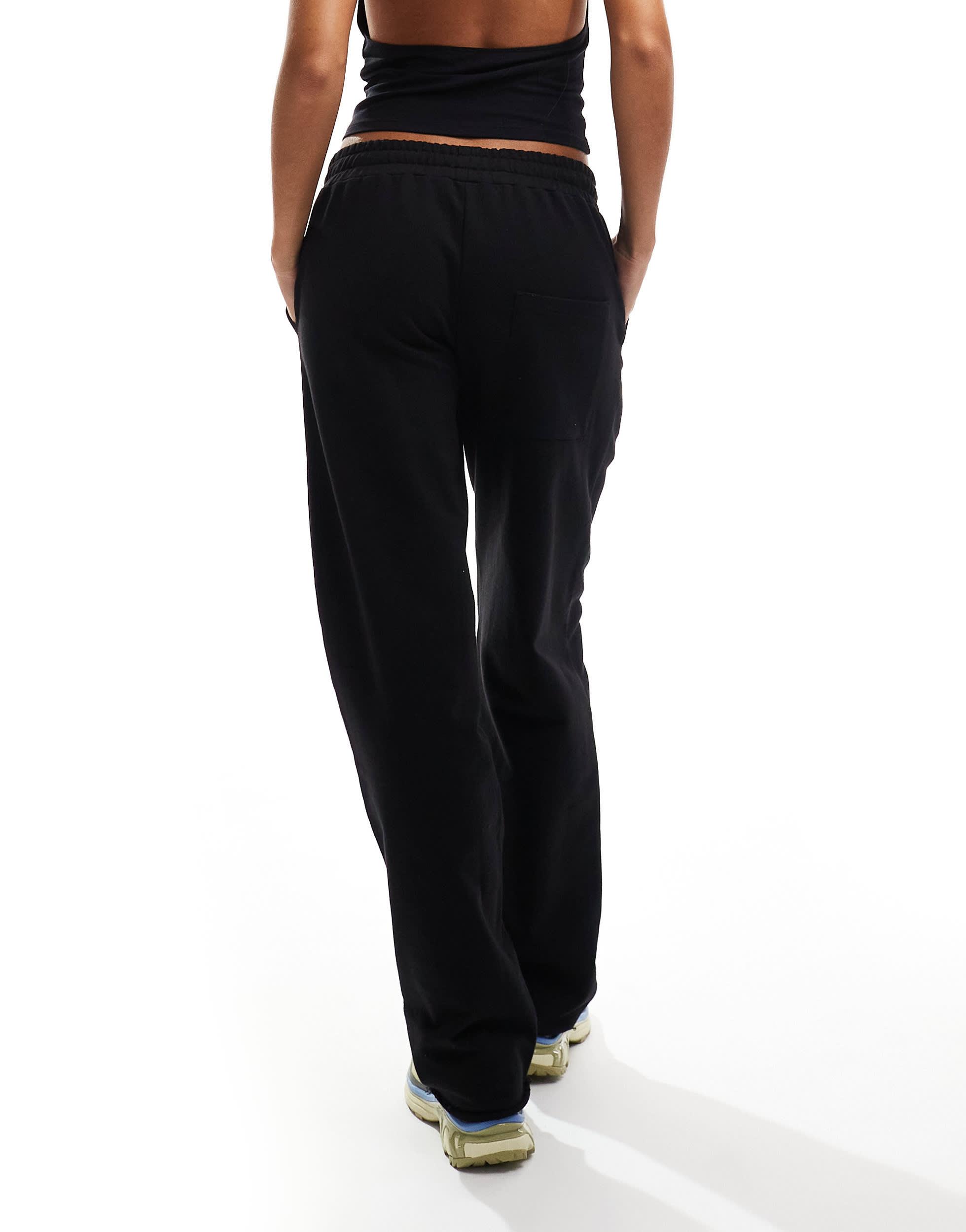 COLLUSION straight leg sweatpants in black