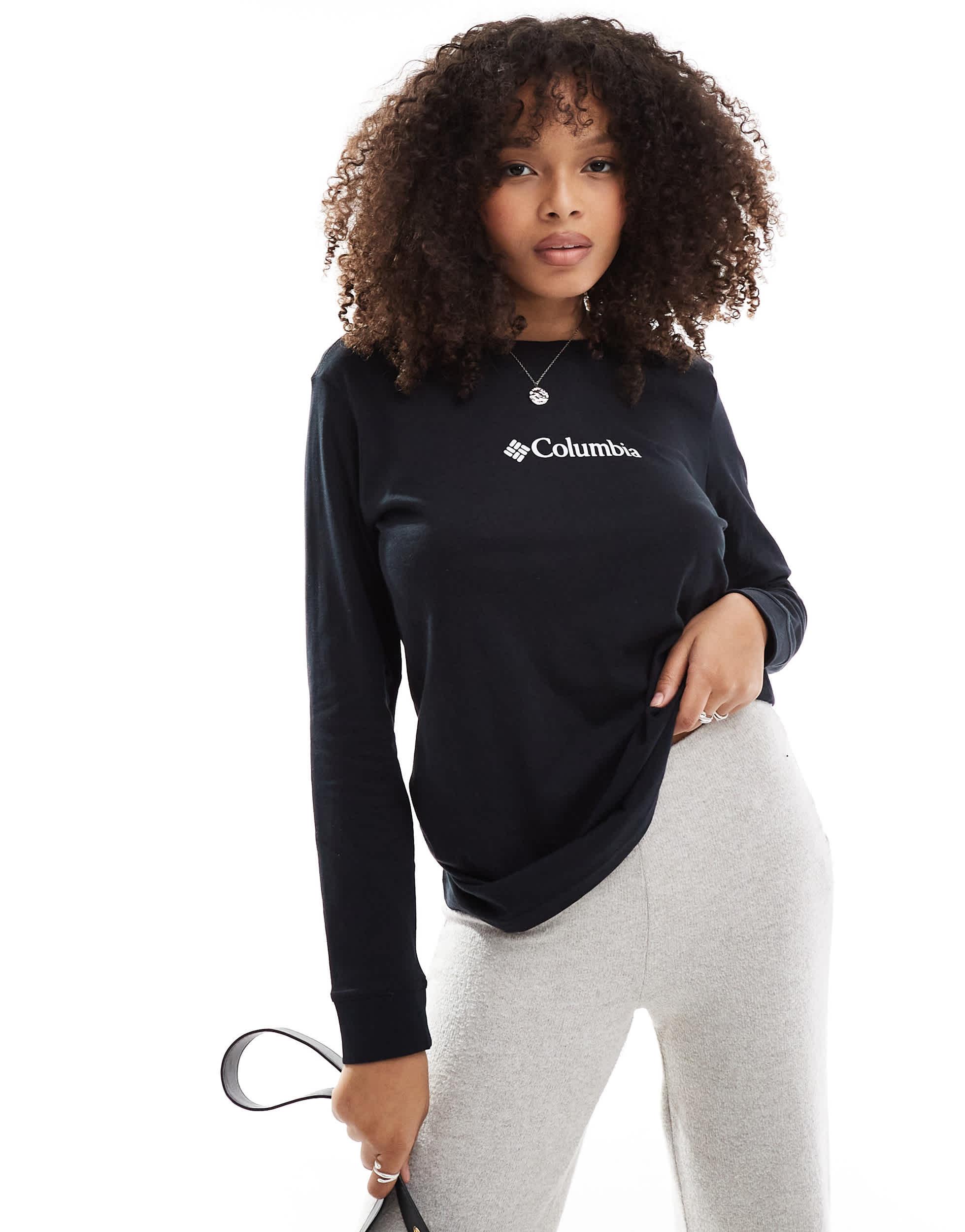 Columbia North Cascades long sleeve t-shirt in black and gem