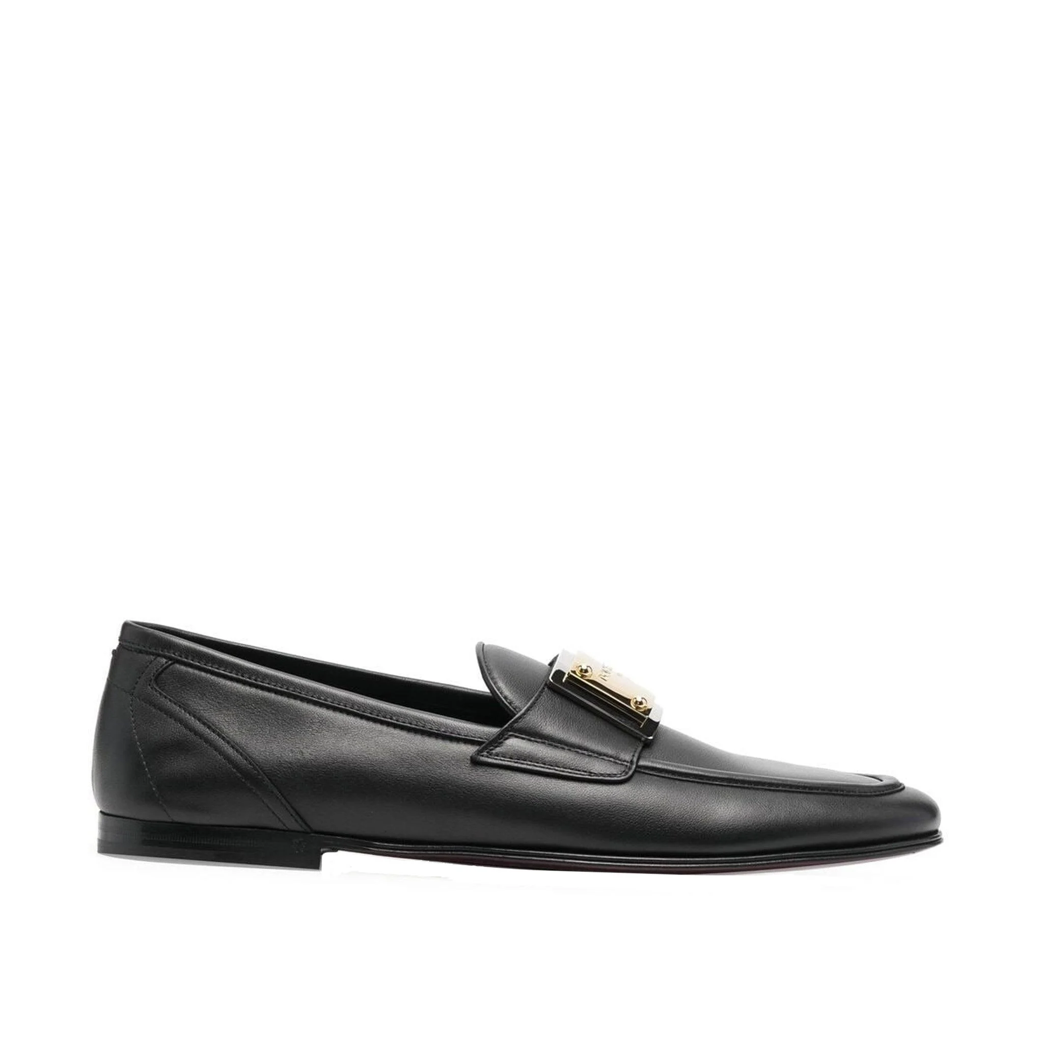 Dolce & Gabbana Leather Logo Loafers