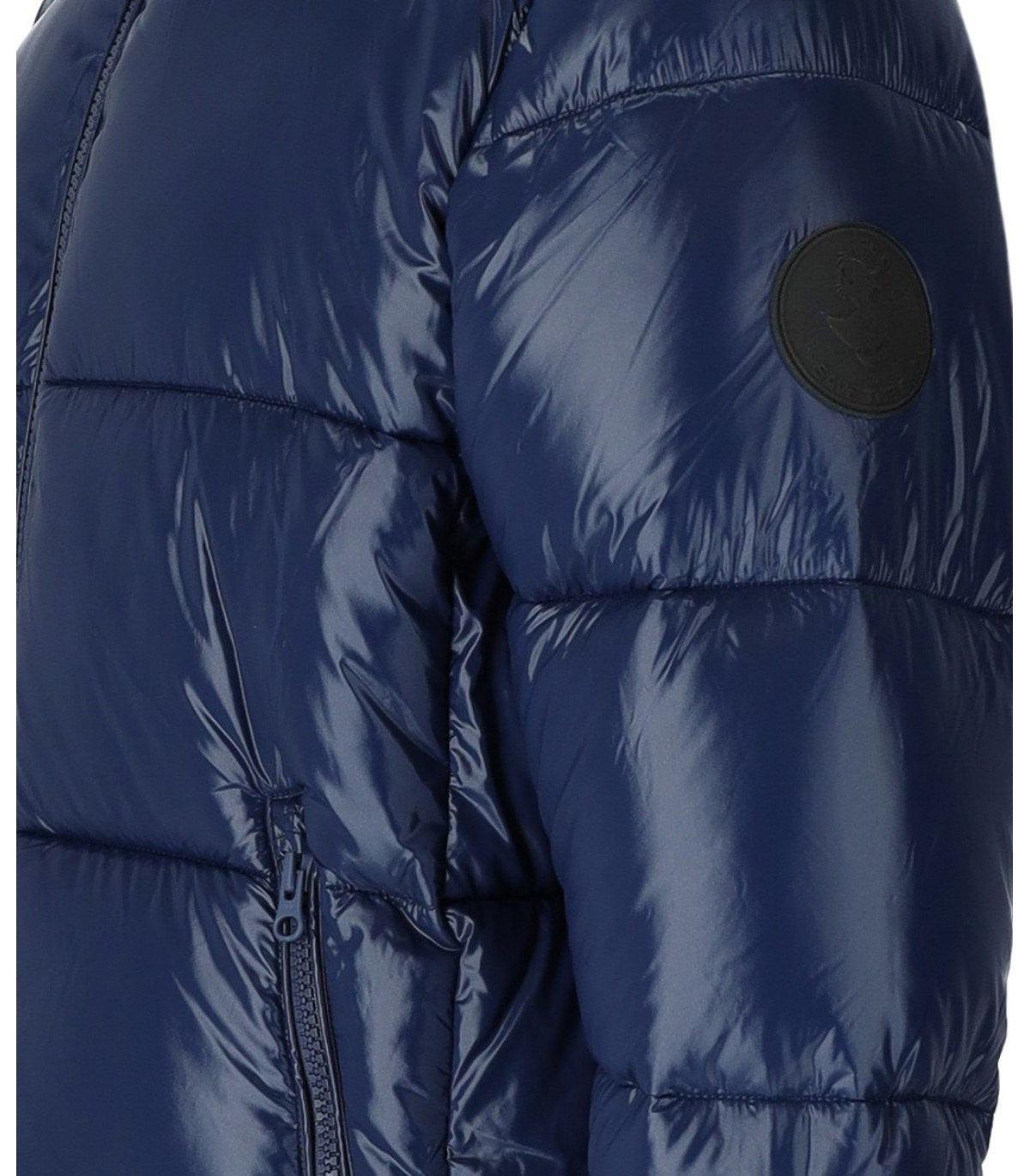 Save The Duck Edgard Blue Hooded Padded Jacket