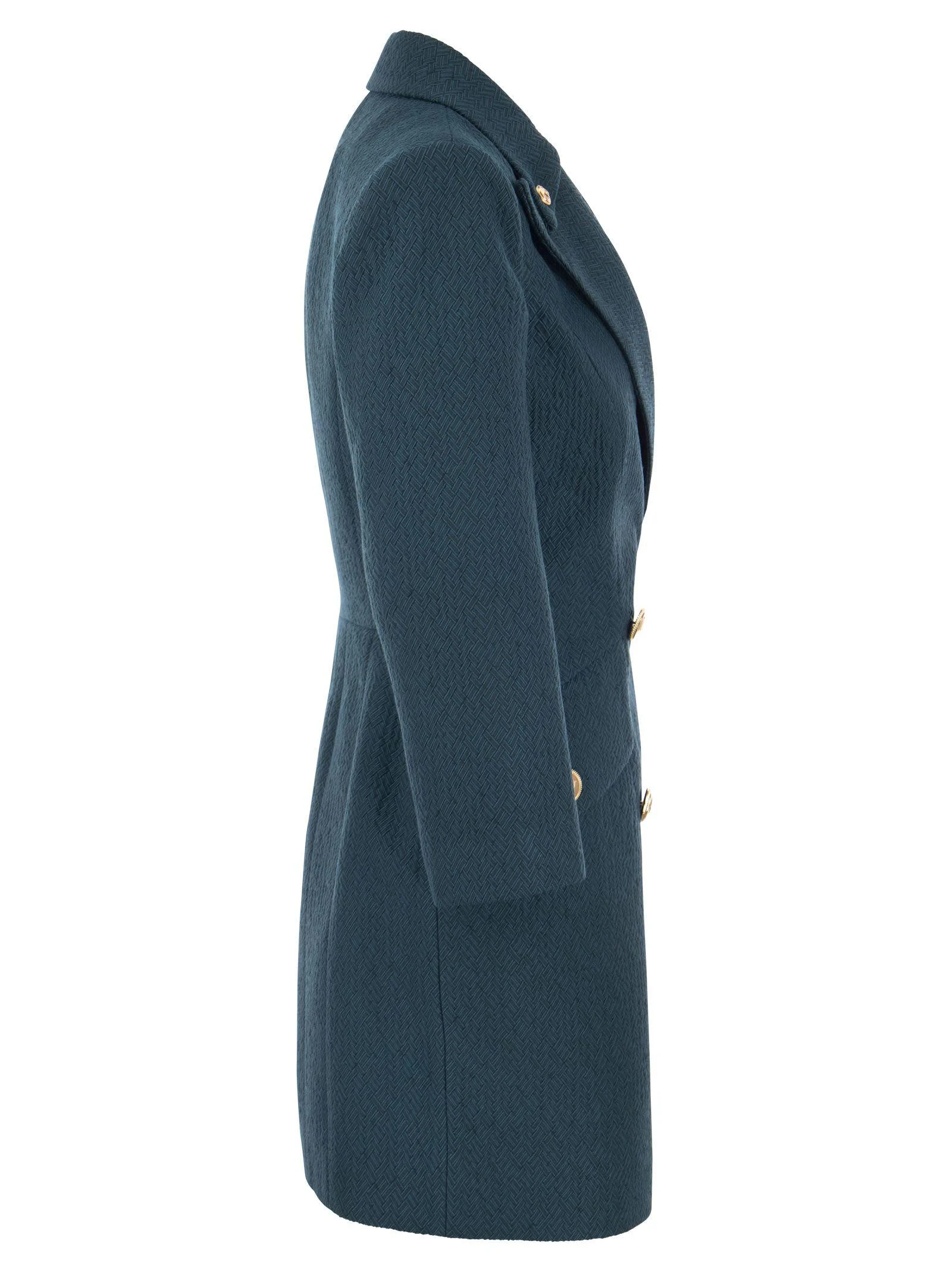 Elisabetta Franchi Robe Manteau In Textured Fabric