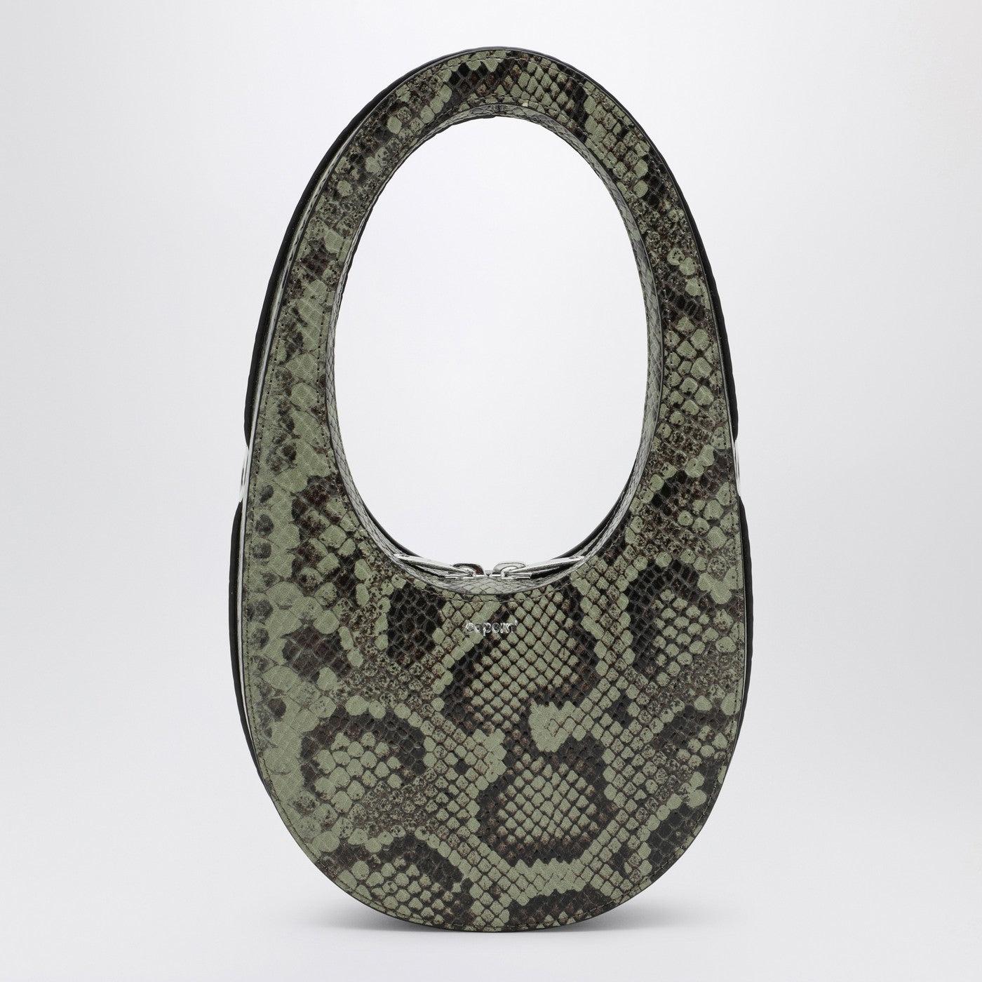 Coperni Snake Print Leather Small Swipe Bag