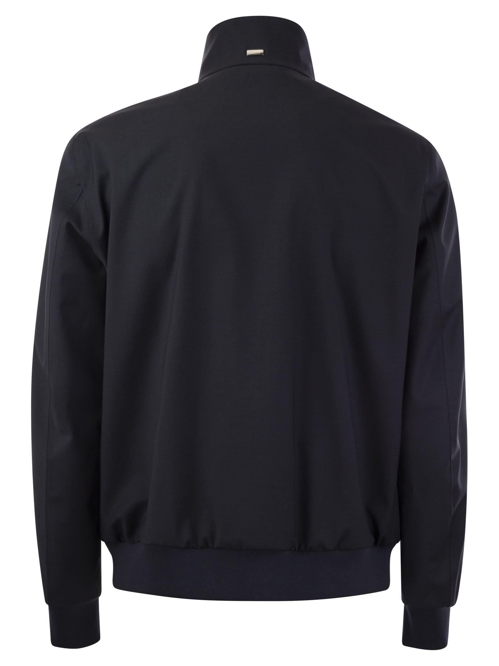 Herno Storm Wool Layered Bomber Jacket