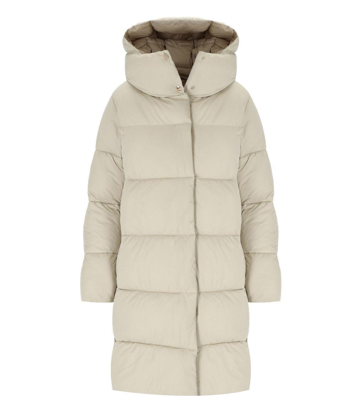 Save The Duck Sibyl Beige Hooded Padded Jacket