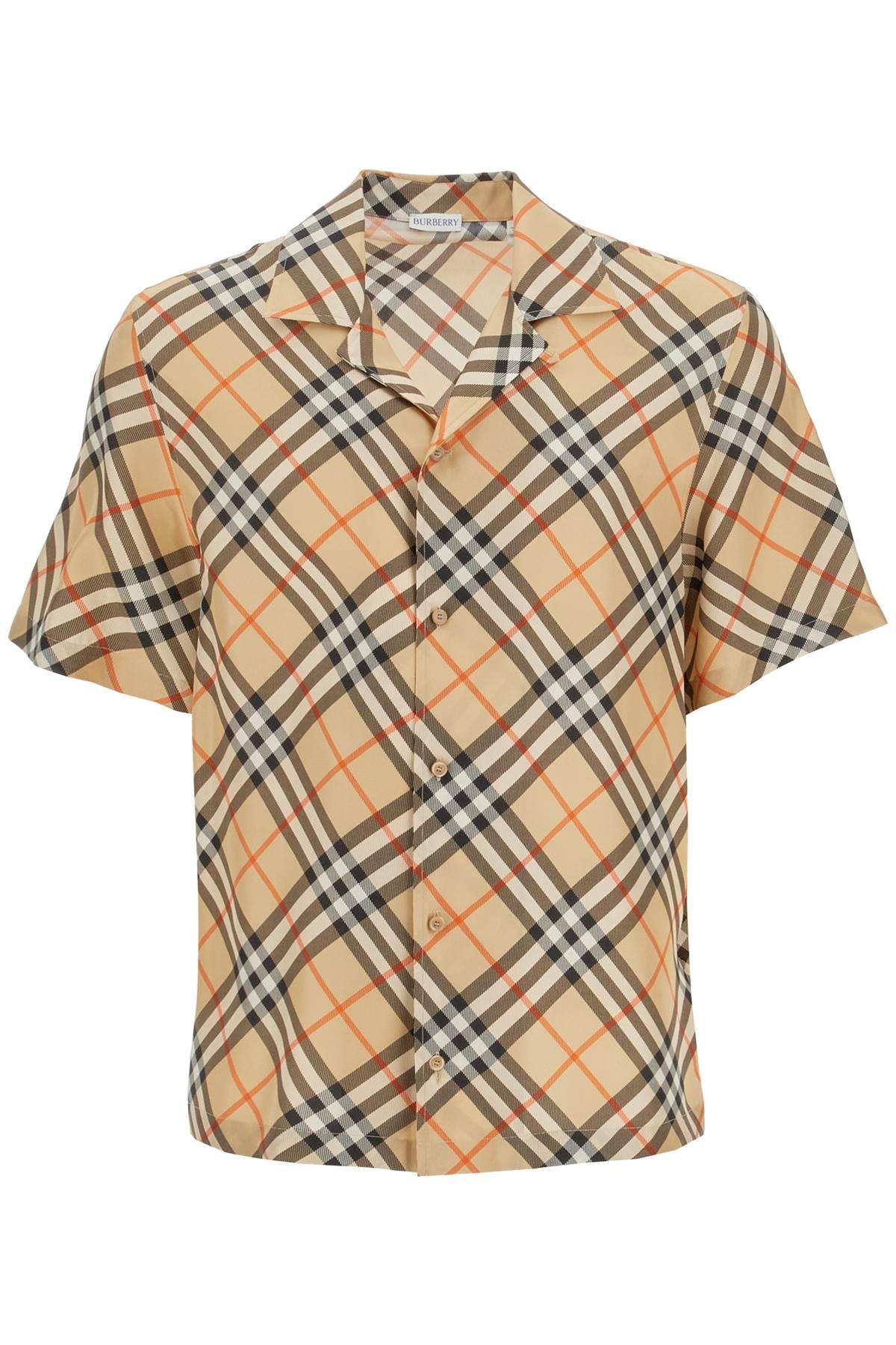 BURBERRY Elegant Silk Short-Sleeved Shirt