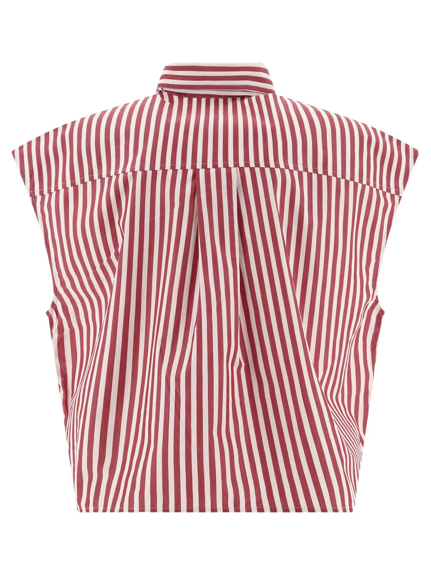 Ganni Striped Shirt With Chest Pocket