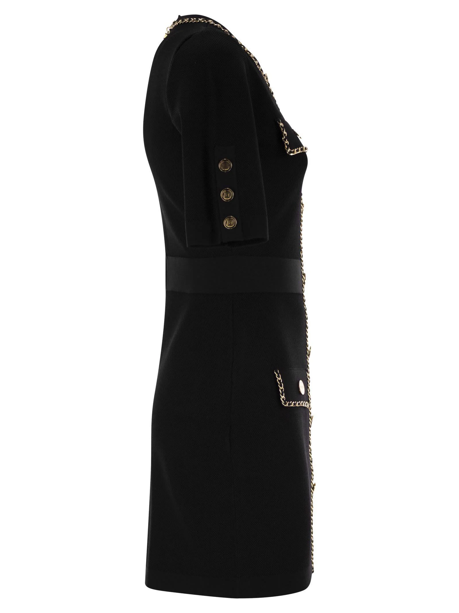 Elisabetta Franchi Viscose Minidress With Chain