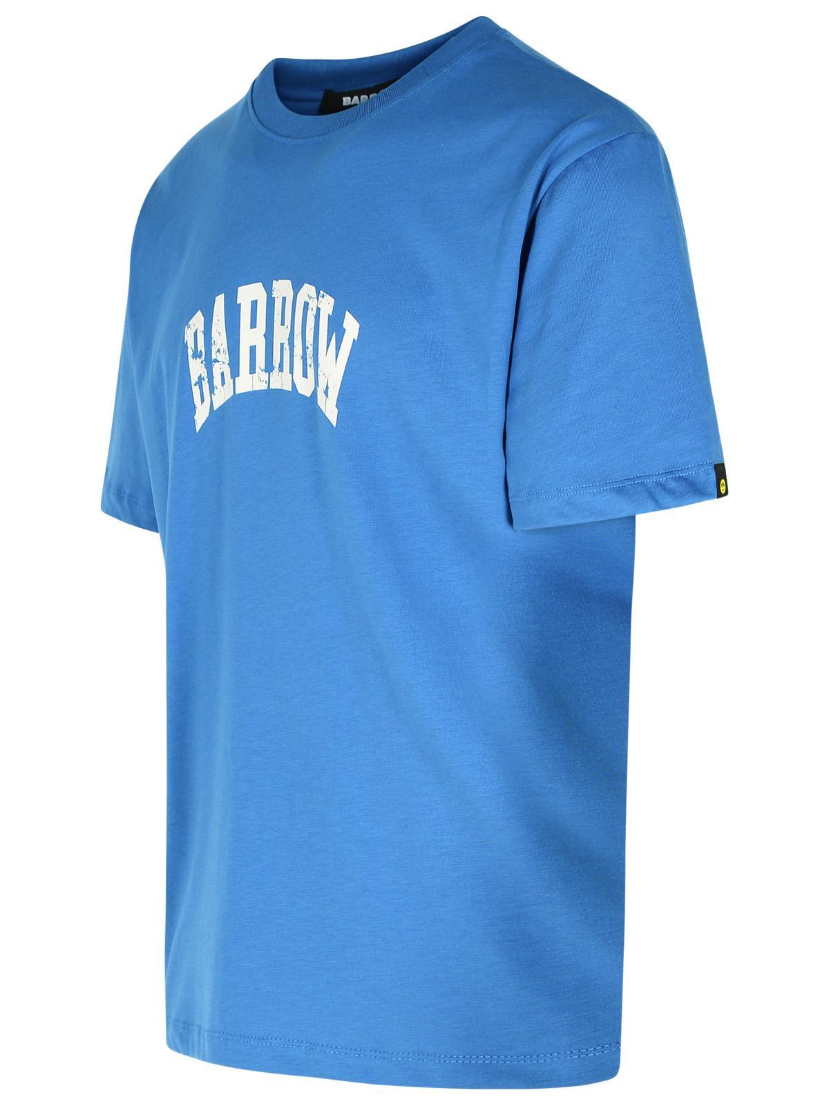 Barrow Blue Cotton T Shirt