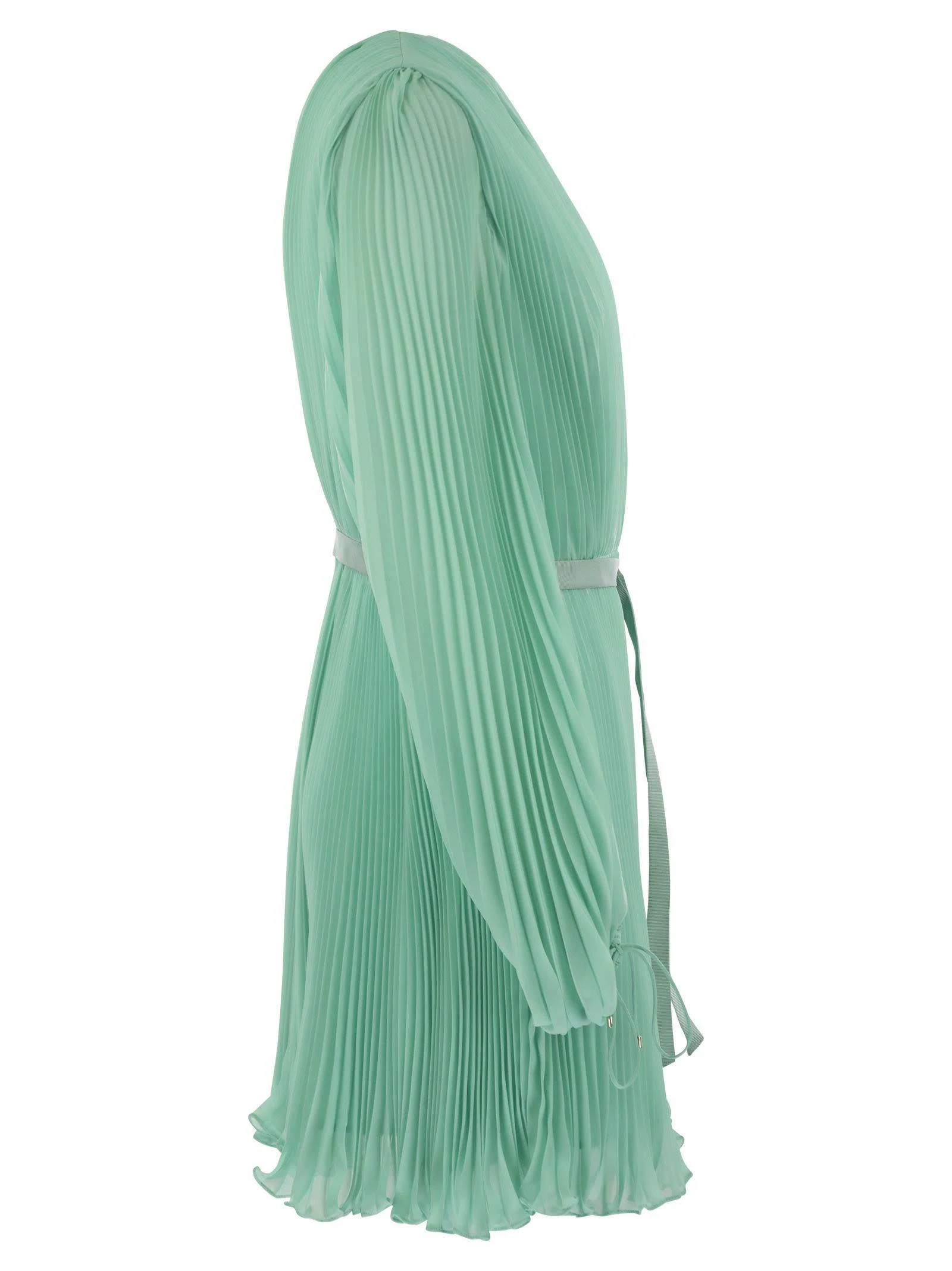 Max Mara Visit Pleated Chiffon Minidress