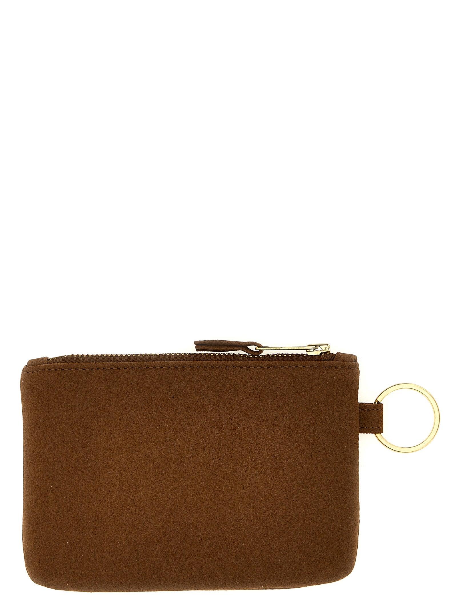 Logo Suede Wallet Wallets, Card Holders Brown