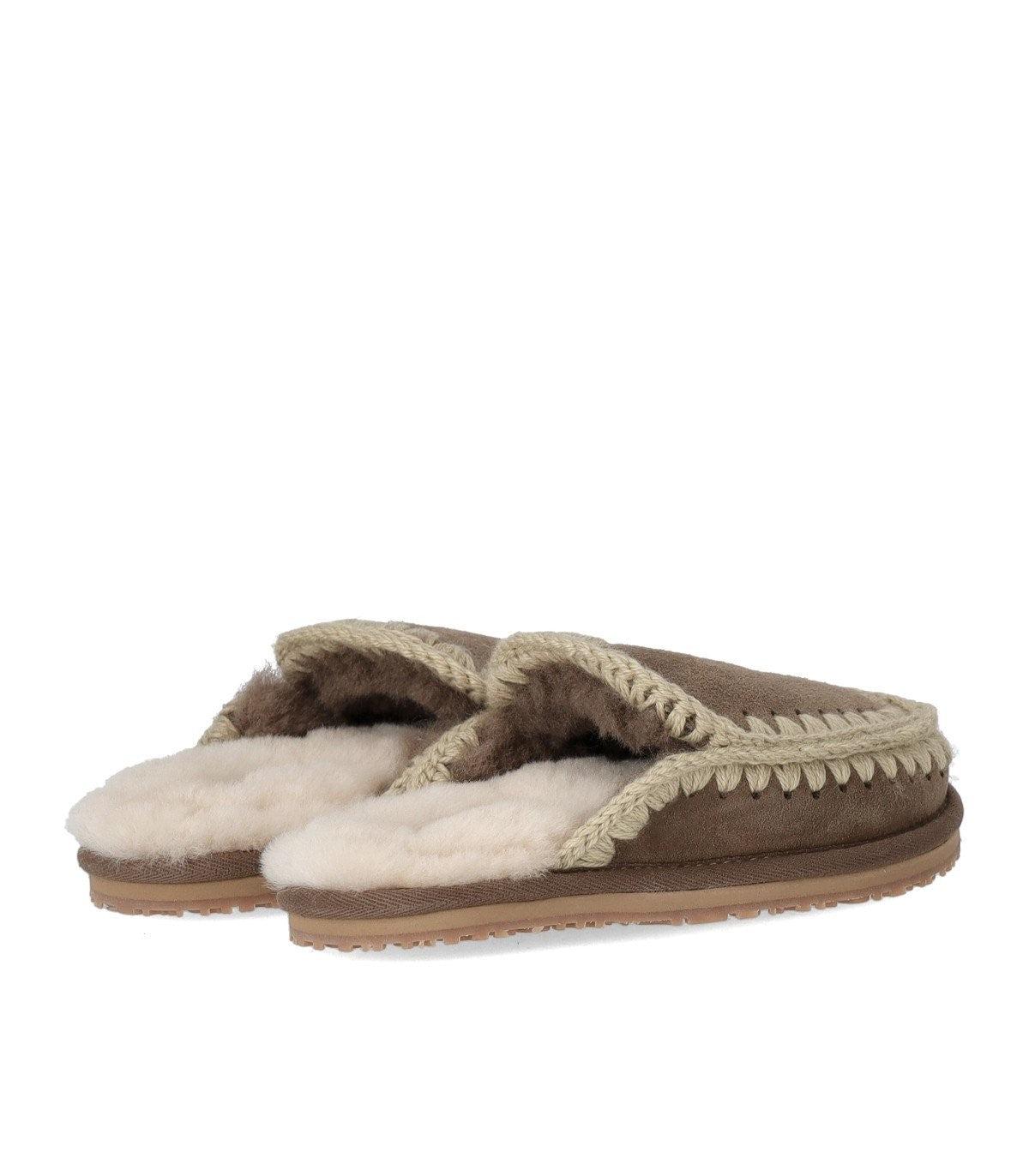 Mou Full Eskimo Stitch Elephant Grey Slipper