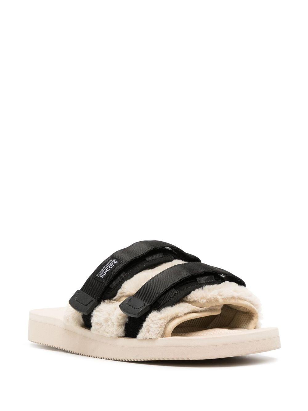 Suicoke Nylon And Eco Fur Slides