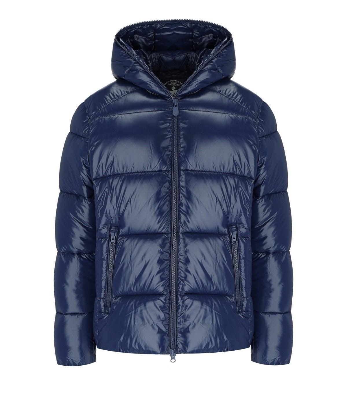 Save The Duck Edgard Blue Hooded Padded Jacket