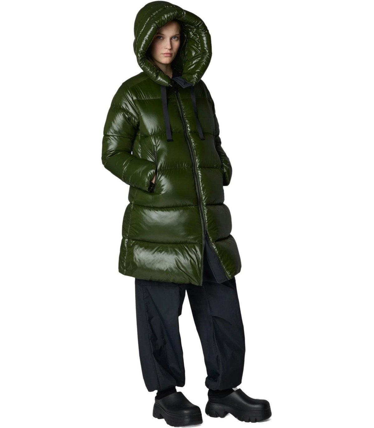 Save The Duck Isabel Green Hooded Padded Coat