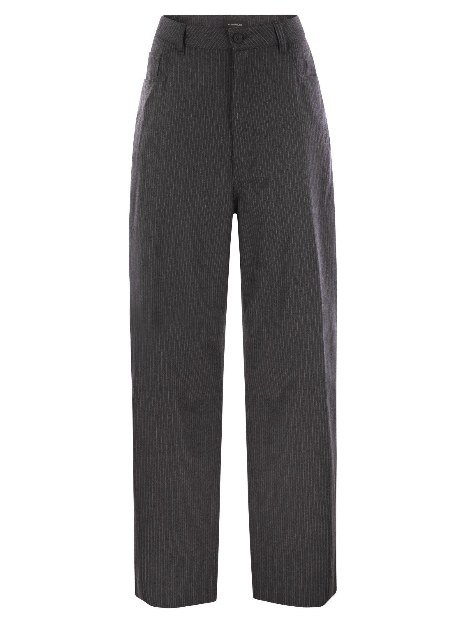 Fabiana Filippi 5 Pocket Virgin Wool Pinstripe Trousers