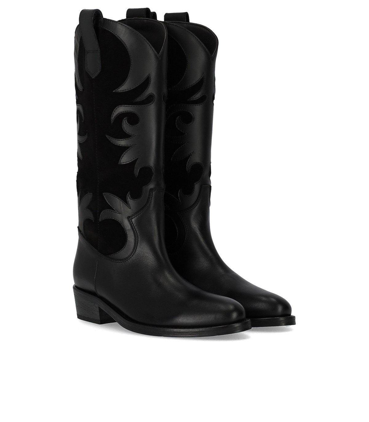 Via Roma 15 Venice Black Texan Boot