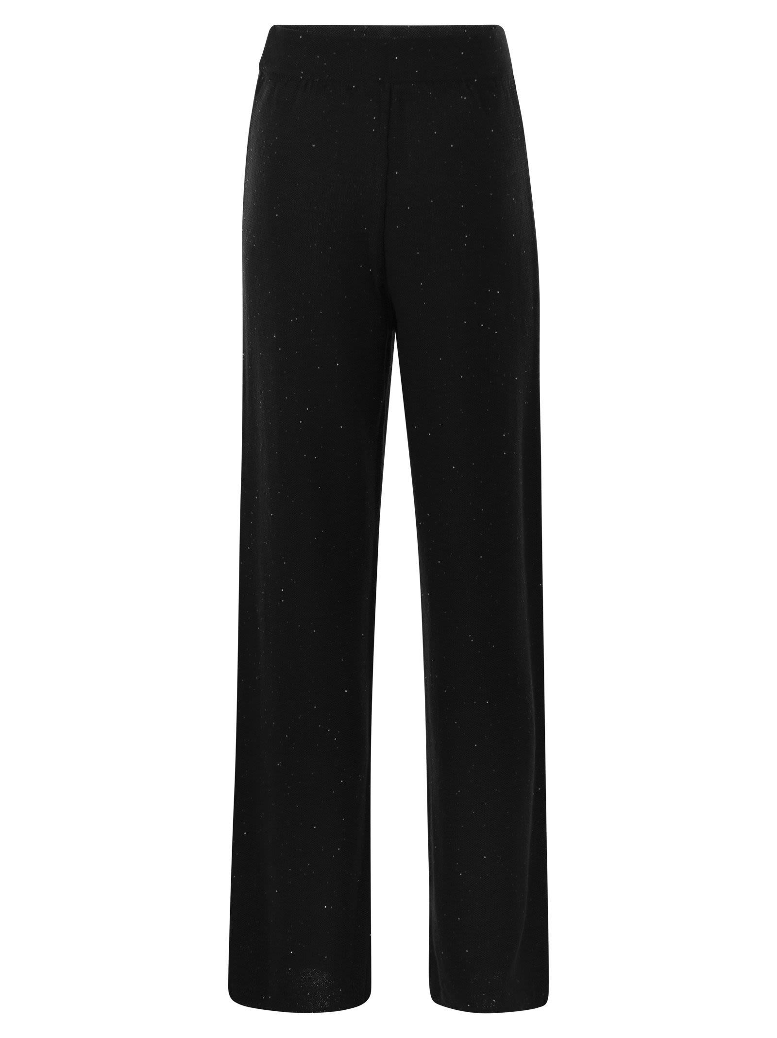 Fabiana Filippi Cotton And Linen Trousers With Micro Sequins