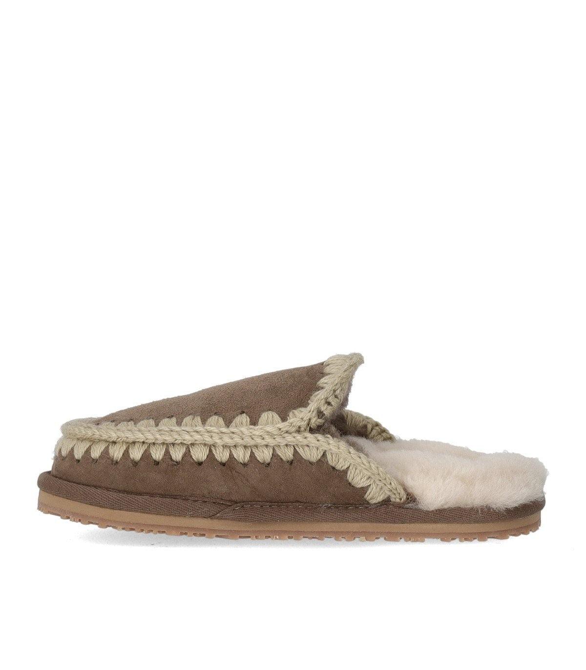 Mou Full Eskimo Stitch Elephant Grey Slipper