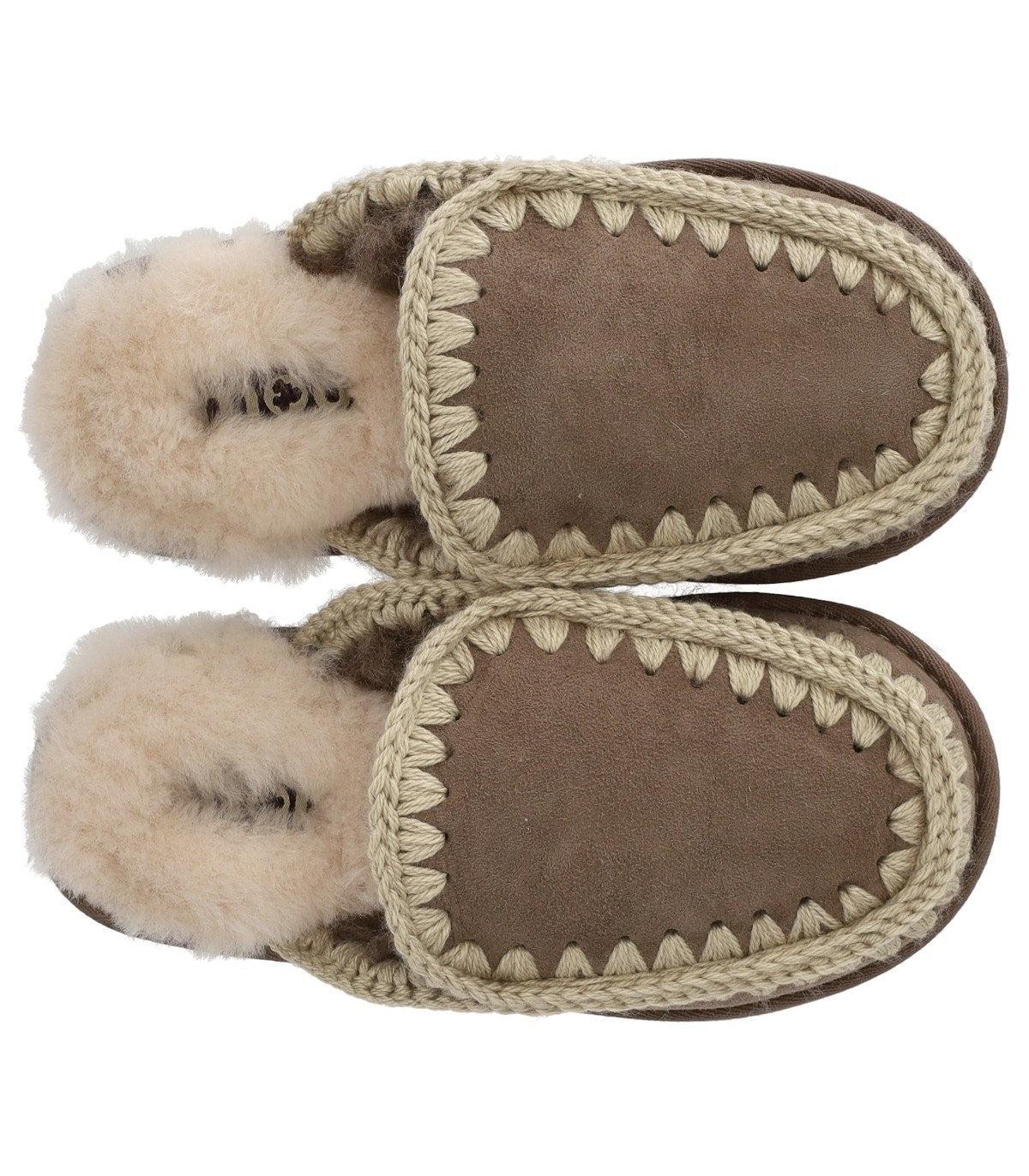 Mou Full Eskimo Stitch Elephant Grey Slipper