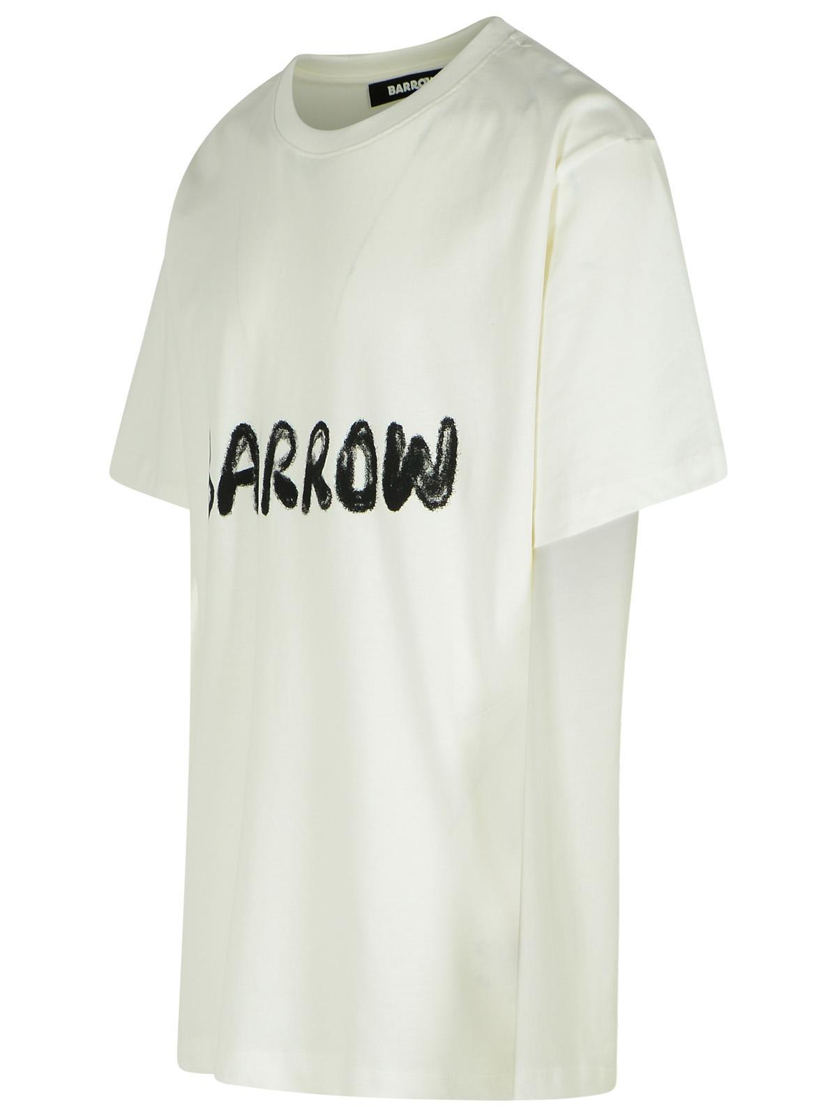 Barrow White Cotton T Shirt