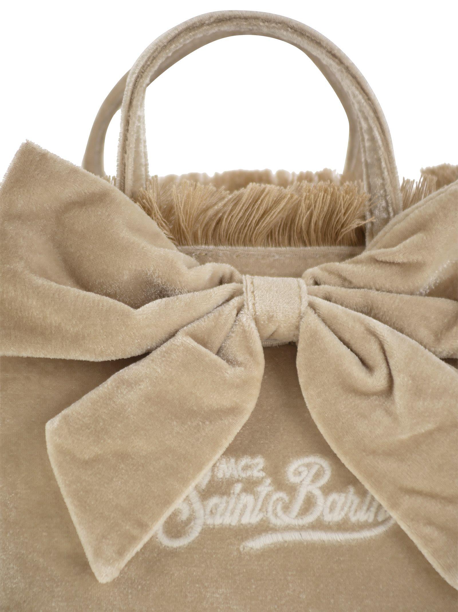 Mc2 Saint Barth Mini Vanity Bag With Bow And Embroidered Logo