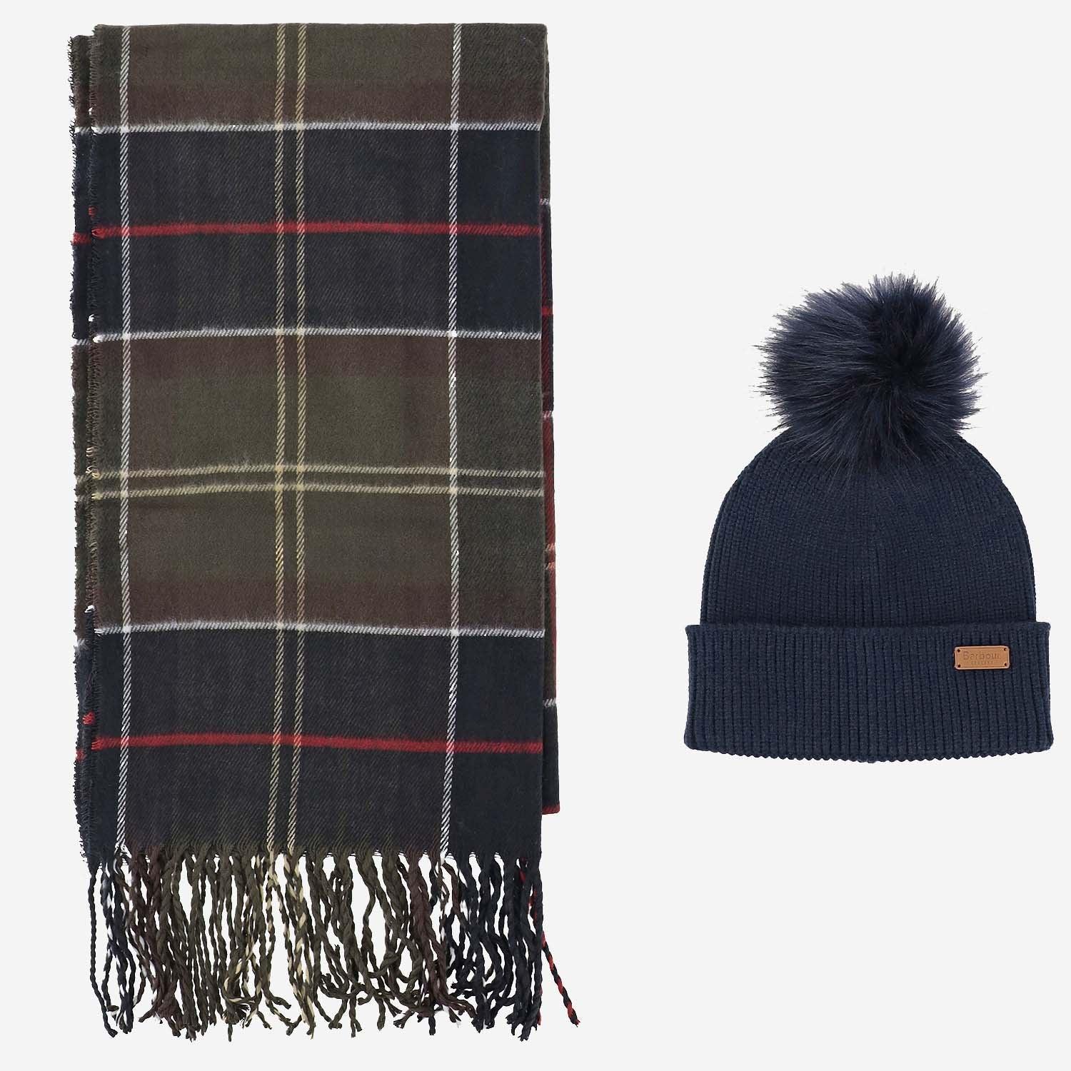 Barbour Scarf And Hat Set