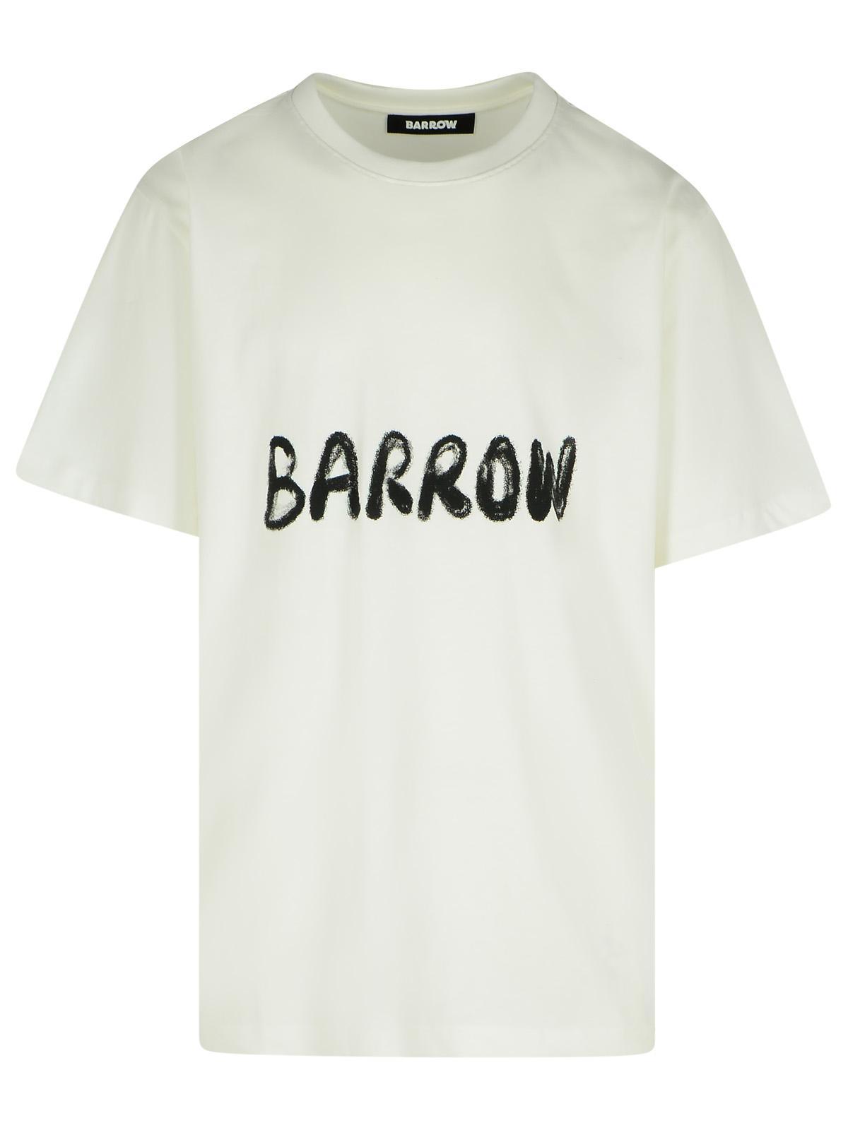 Barrow White Cotton T Shirt