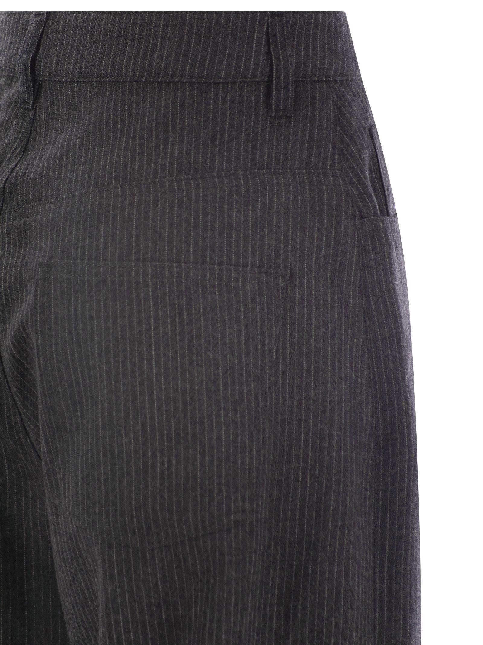 Fabiana Filippi 5 Pocket Virgin Wool Pinstripe Trousers