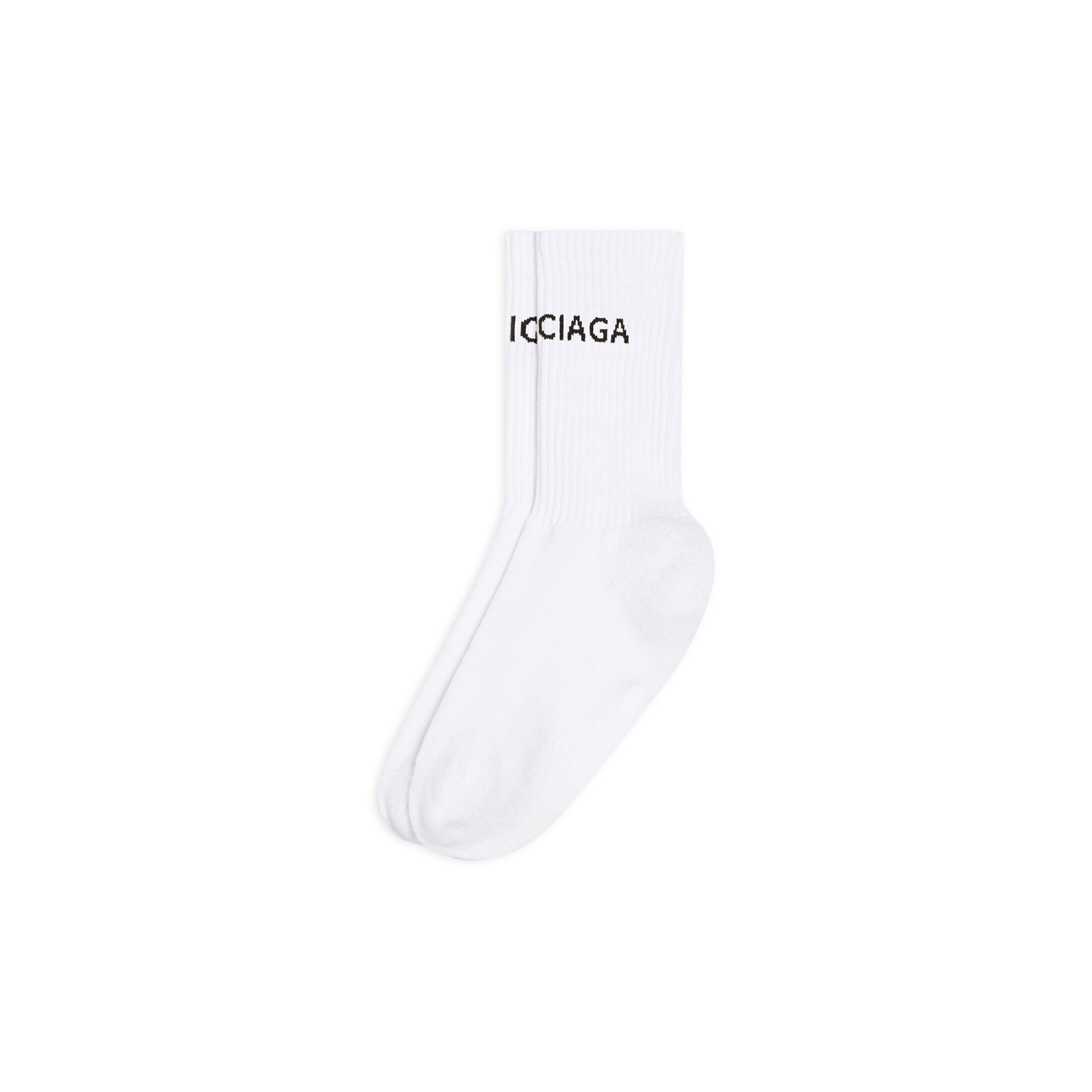 Men's Balenciaga Socks in White