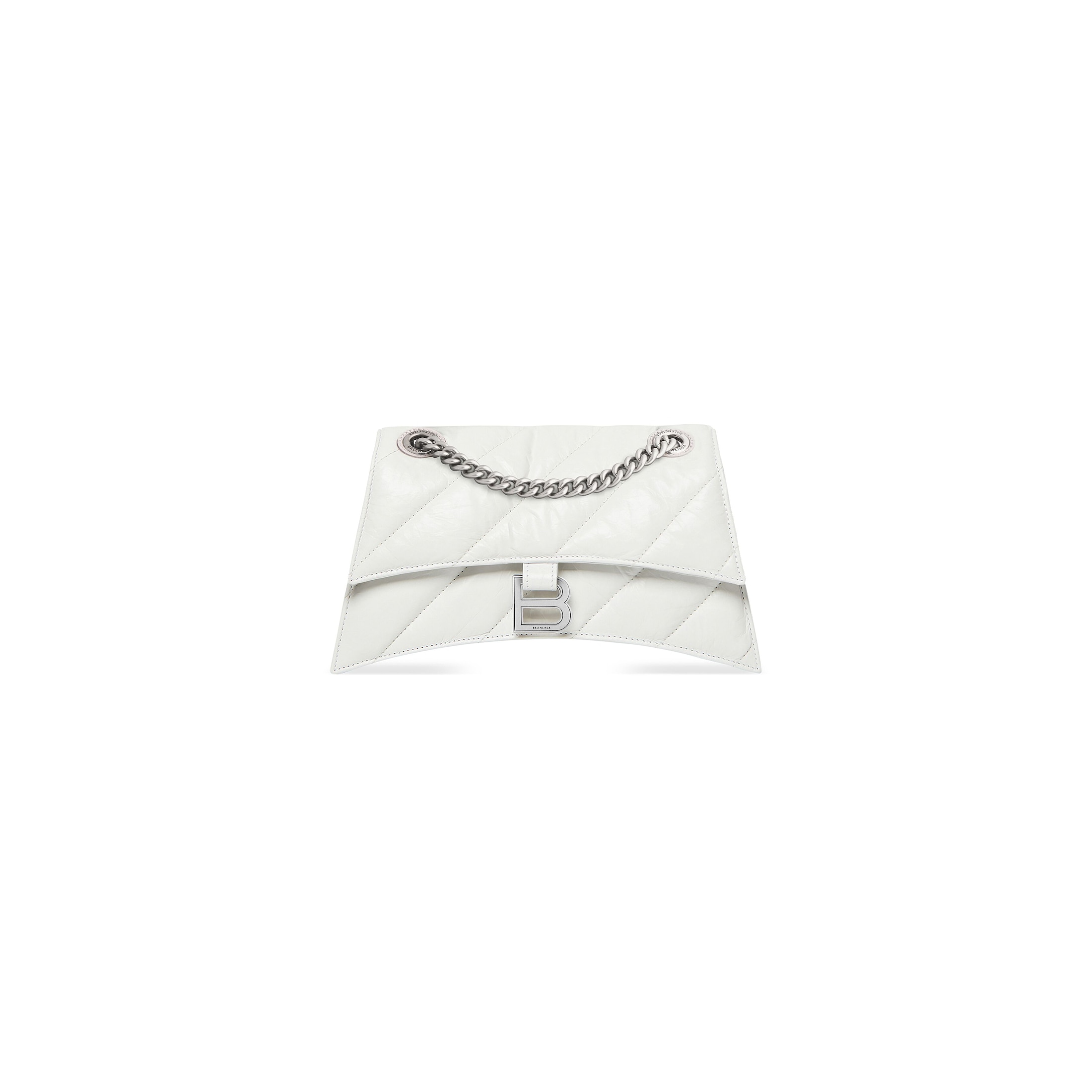 Women's Crush Small Chain Bag Quilted  in Optic White