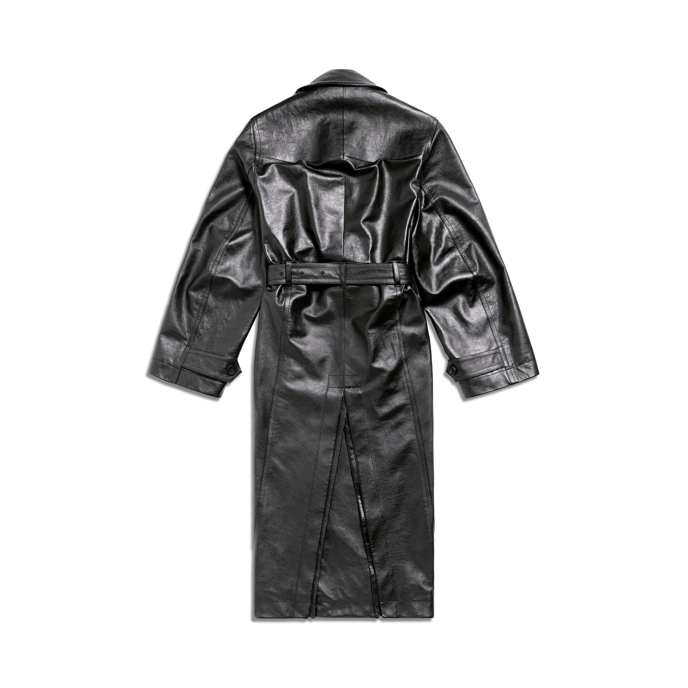 Women's Fitted Cocoon Trench in Black