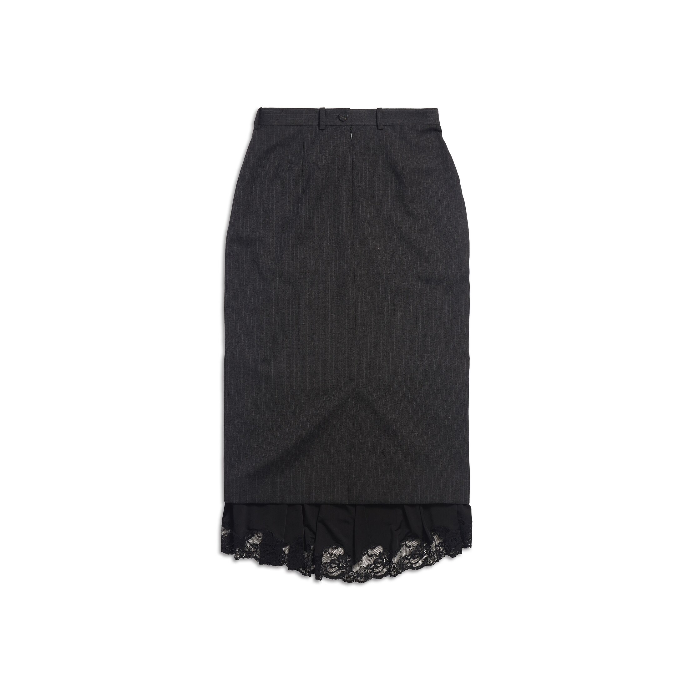 Women's Lingerie Tailored Skirt in Dark Grey