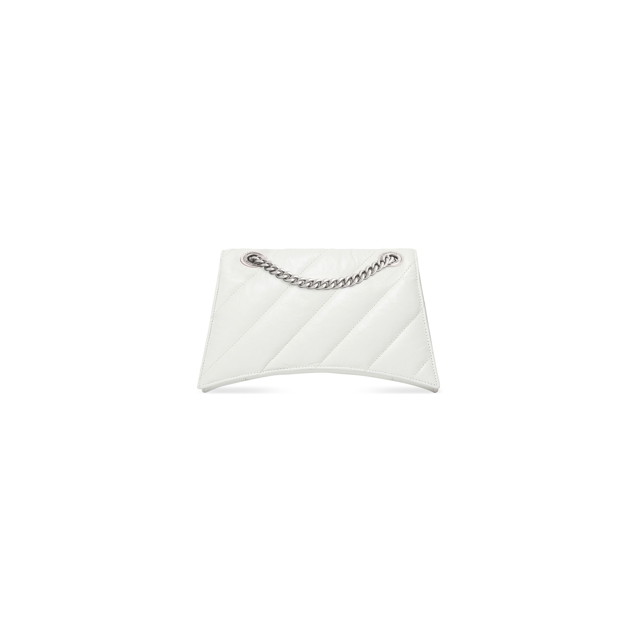 Women's Crush Small Chain Bag Quilted  in Optic White