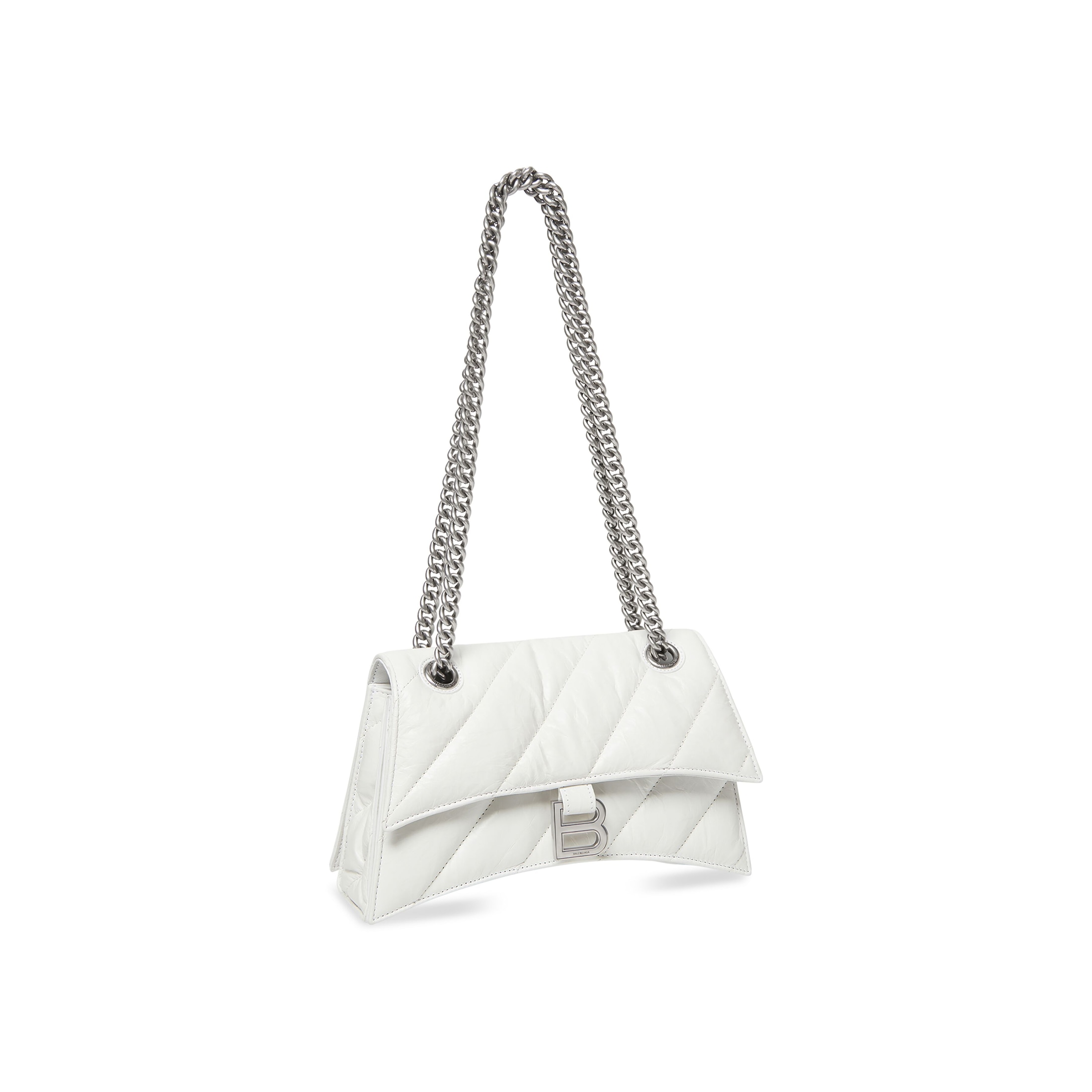 Women's Crush Small Chain Bag Quilted  in Optic White