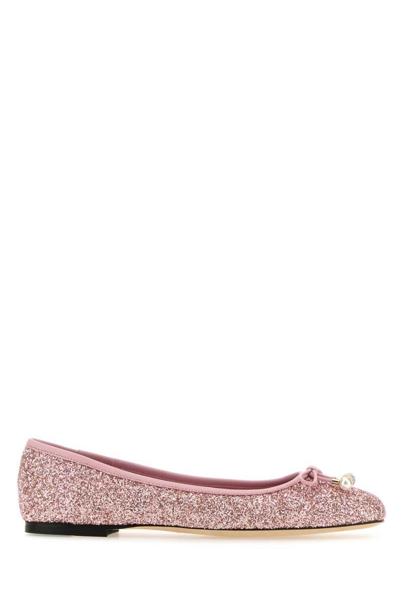 Jimmy Choo Woman Embellished Fabric Elme Ballerinas