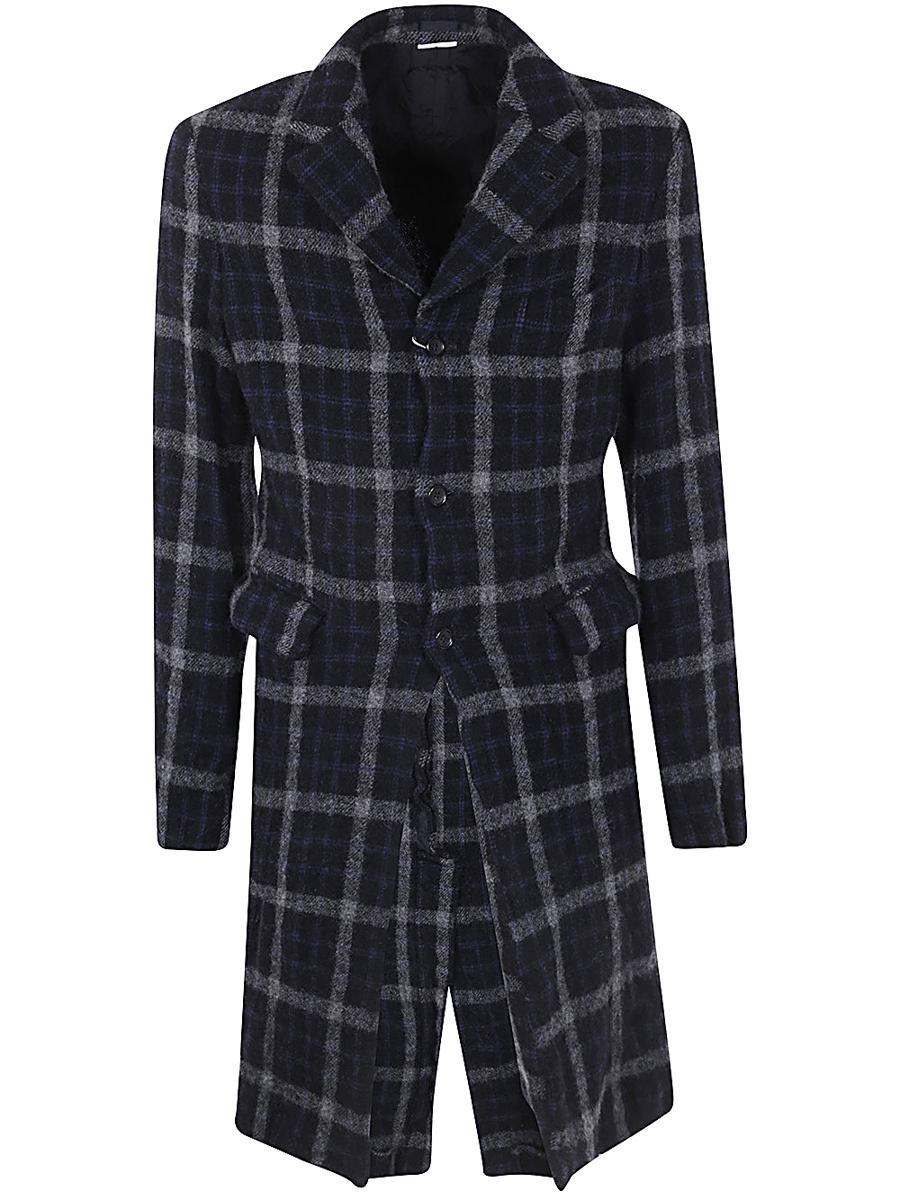 Comme des Garçons Homme Plus Checked Buttoned Coat